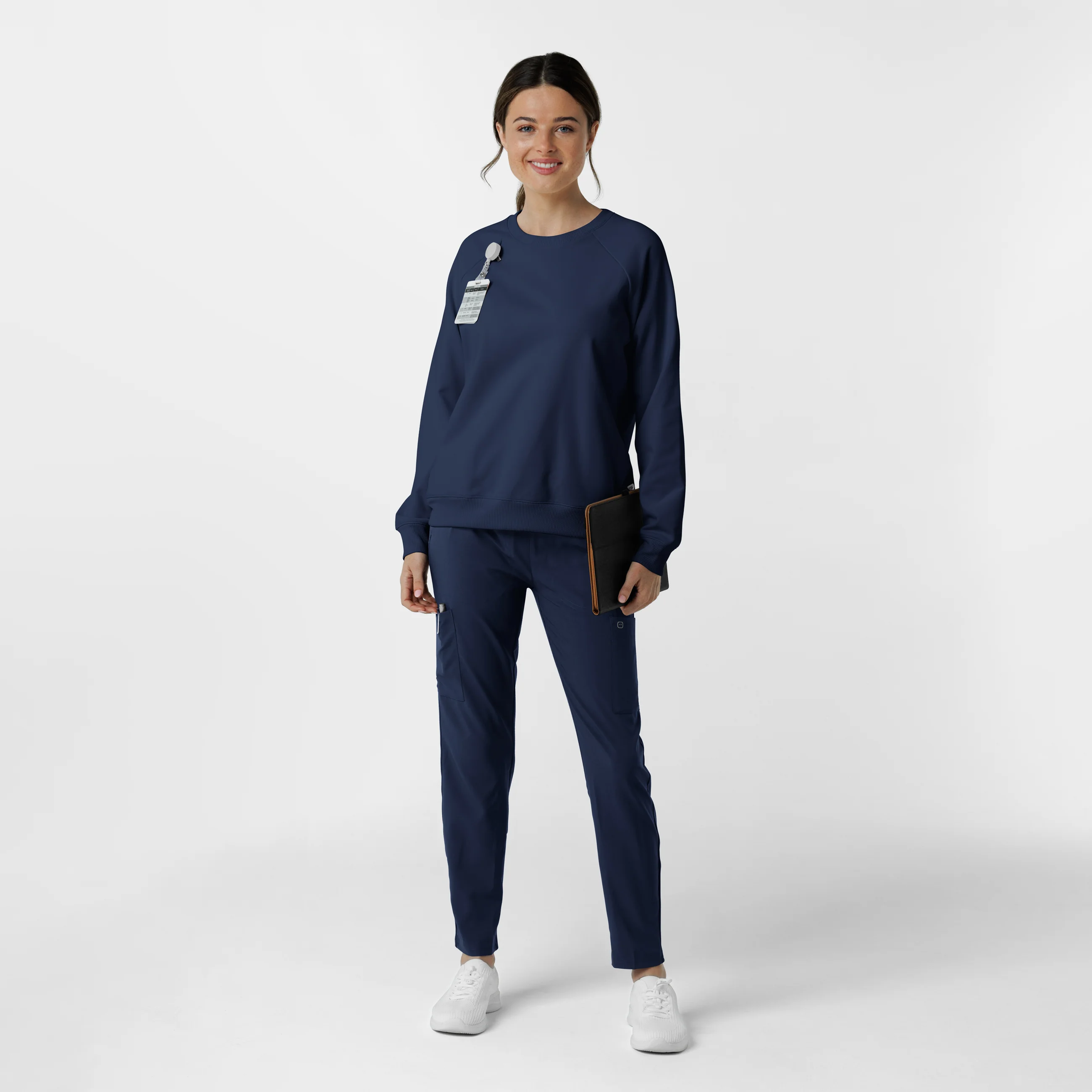 Women's Pullover Sweatshirt - Navy - Image 3
