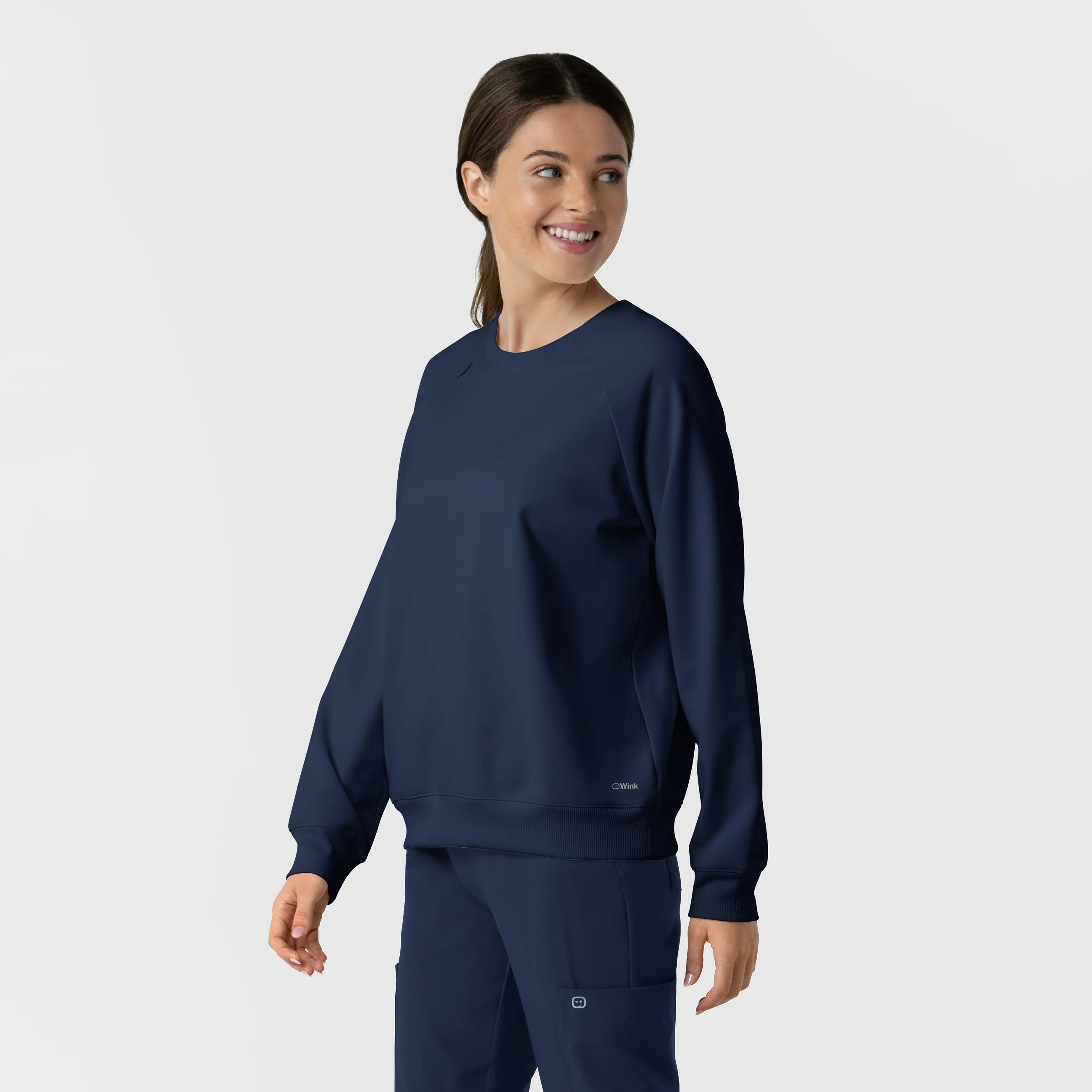 Women's Pullover Sweatshirt - Navy - Image 4