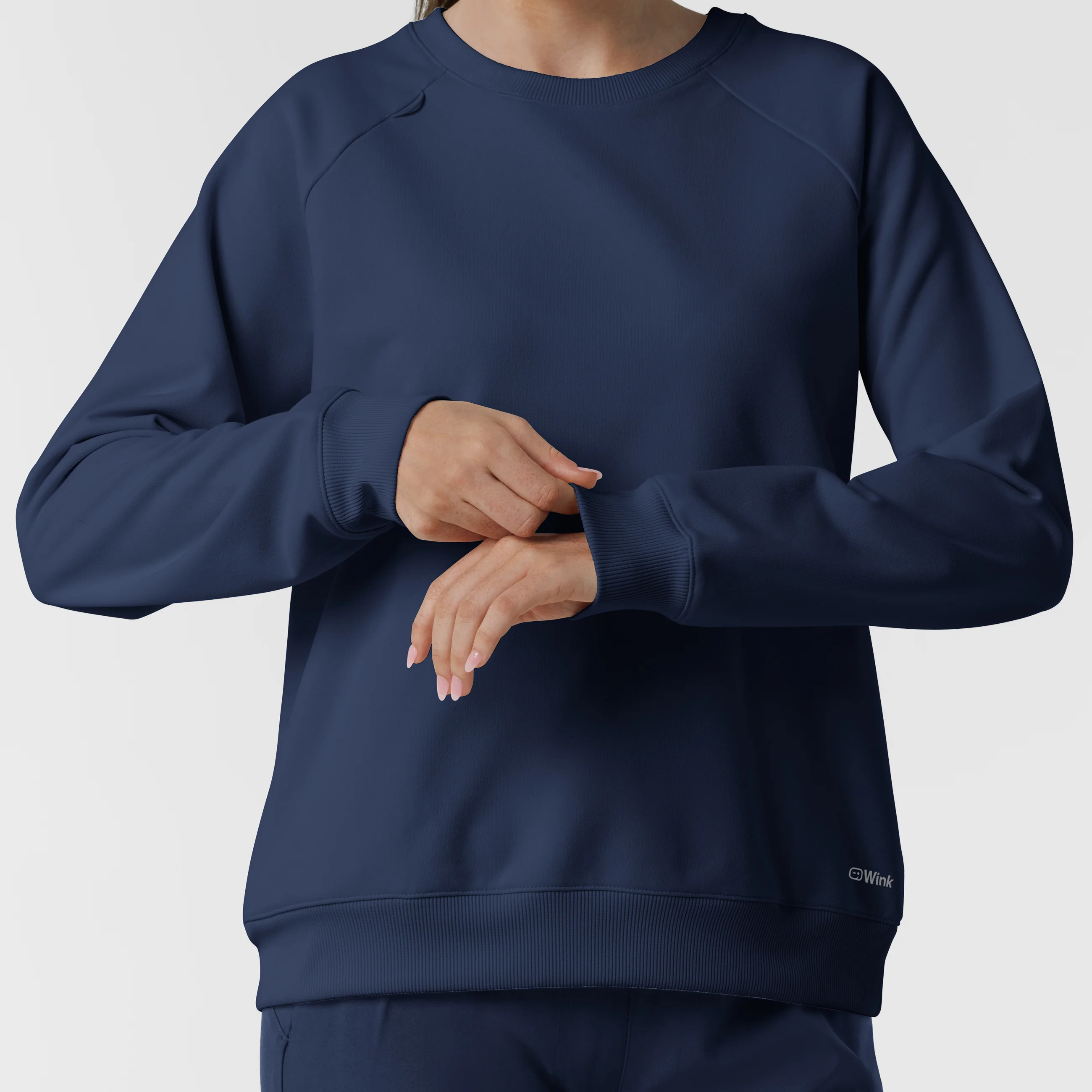 Women's Pullover Sweatshirt - Navy - Image 7