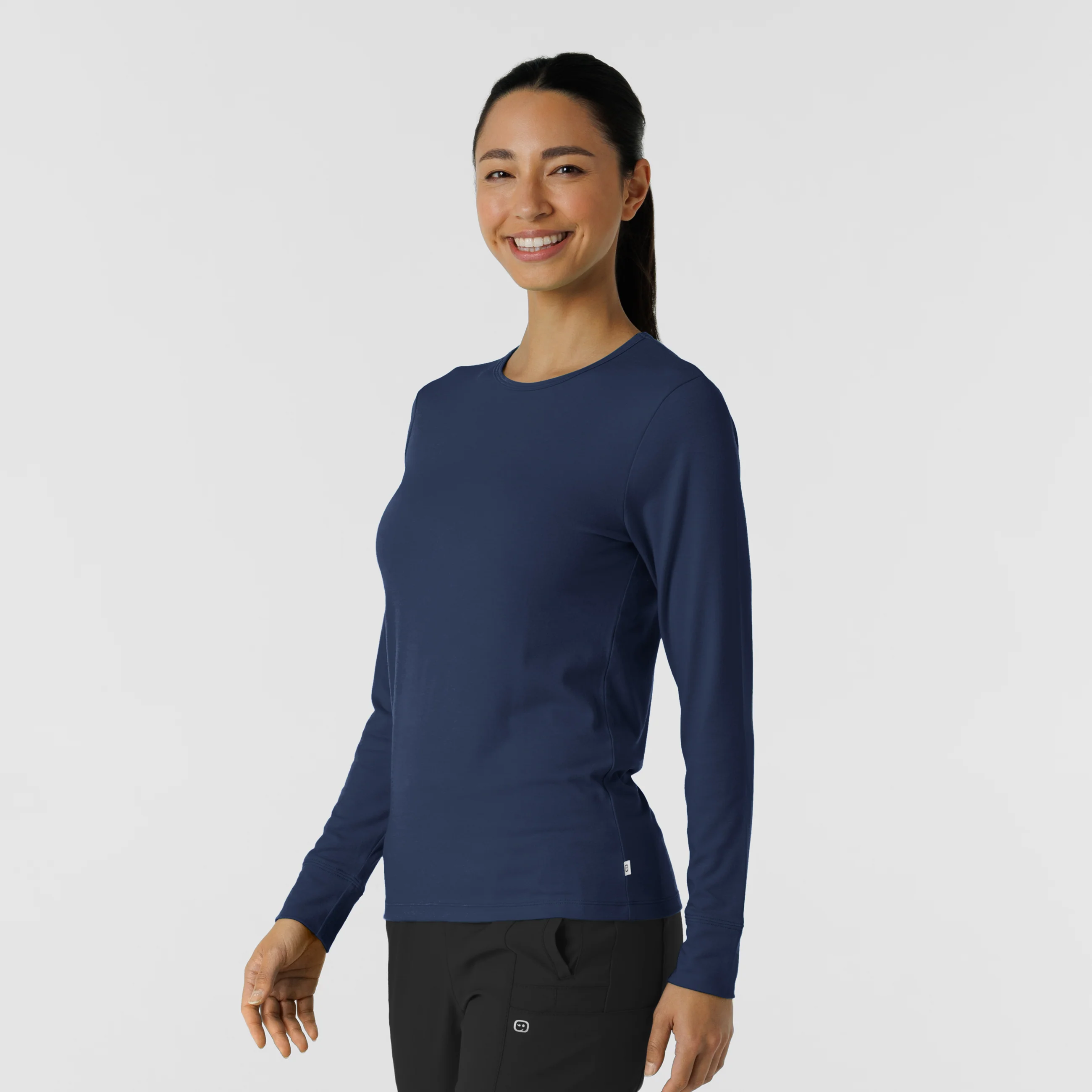 Women's Essential Layer Long Sleeve - Navy - Image 4