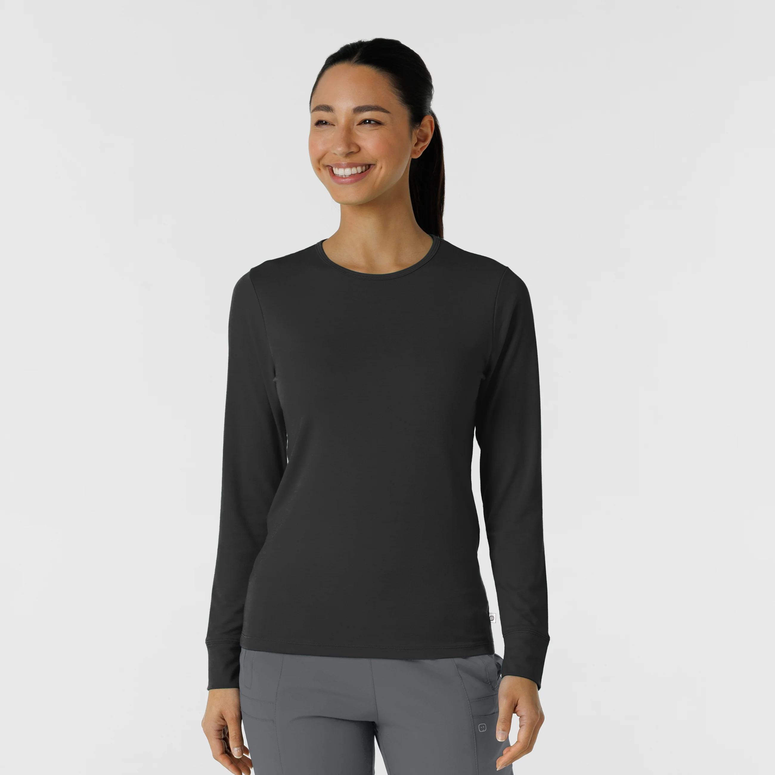 Women's 3-Pack Essential Layer Long Sleeve - Black/White/Pacific Blue - Image 2