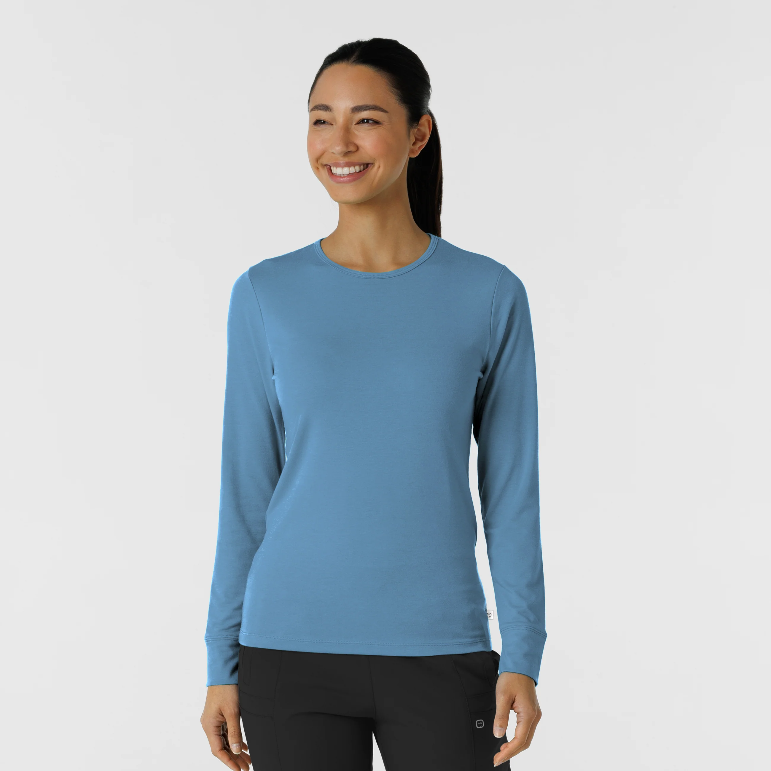 Women's 3-Pack Essential Layer Long Sleeve - Black/White/Pacific Blue - Image 4