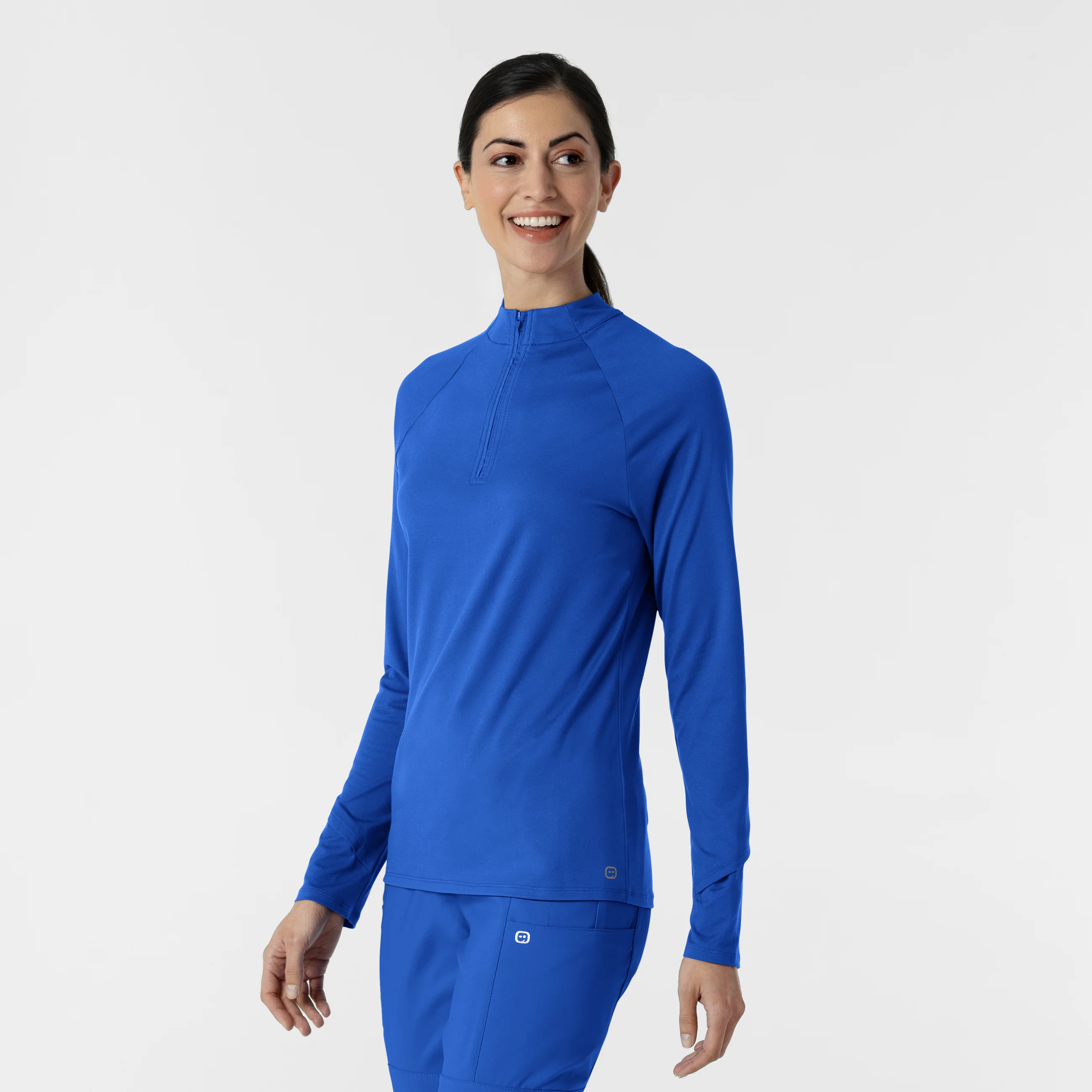 Women's Watch Window Quarter Zip Top - Royal - Image 4
