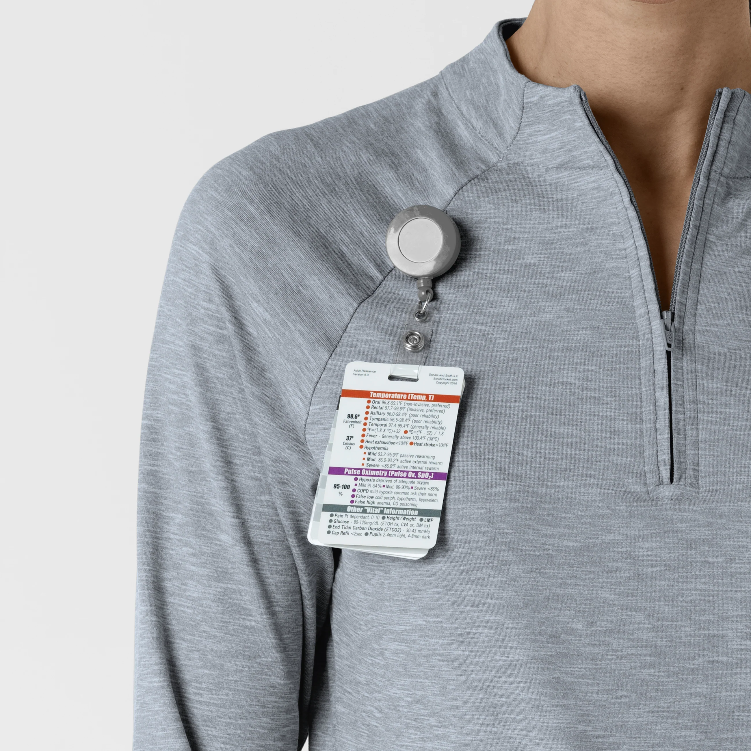 Women's Watch Window Quarter Zip Top - Grey Heather Knit - Image 6