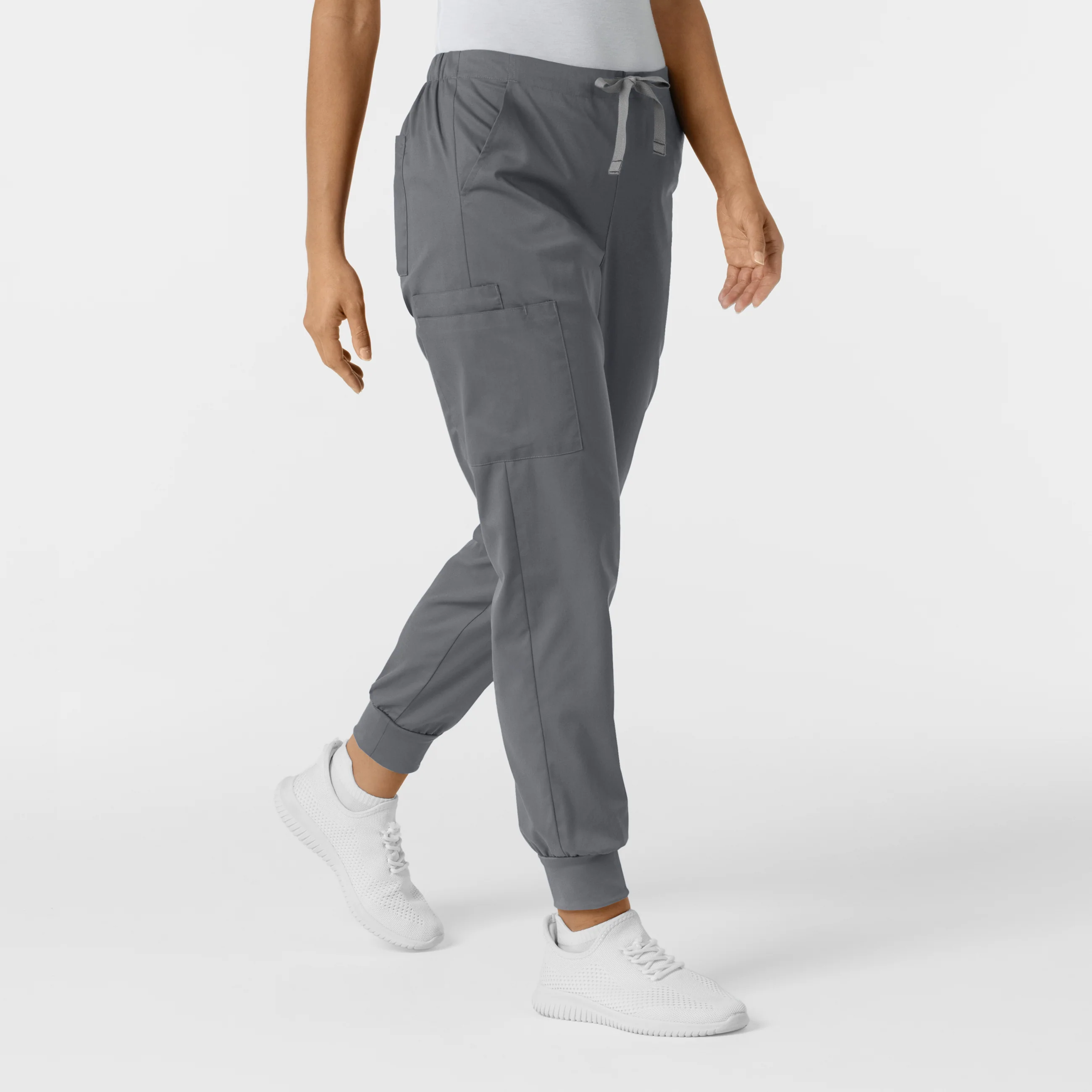 WORK Women's Cargo Jogger Scrub Pant - Pewter - Image 3