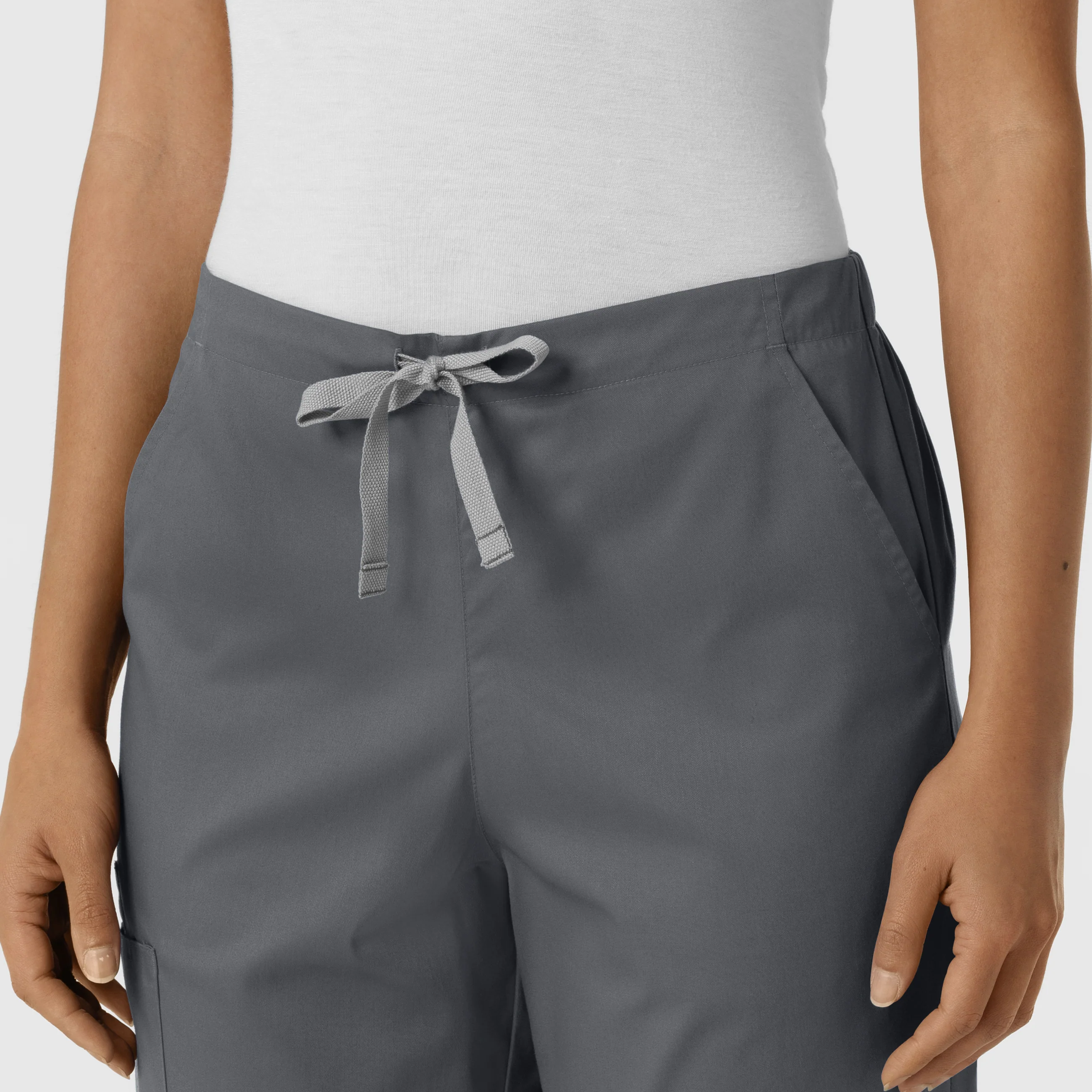 WORK Women's Cargo Jogger Scrub Pant - Pewter - Image 4