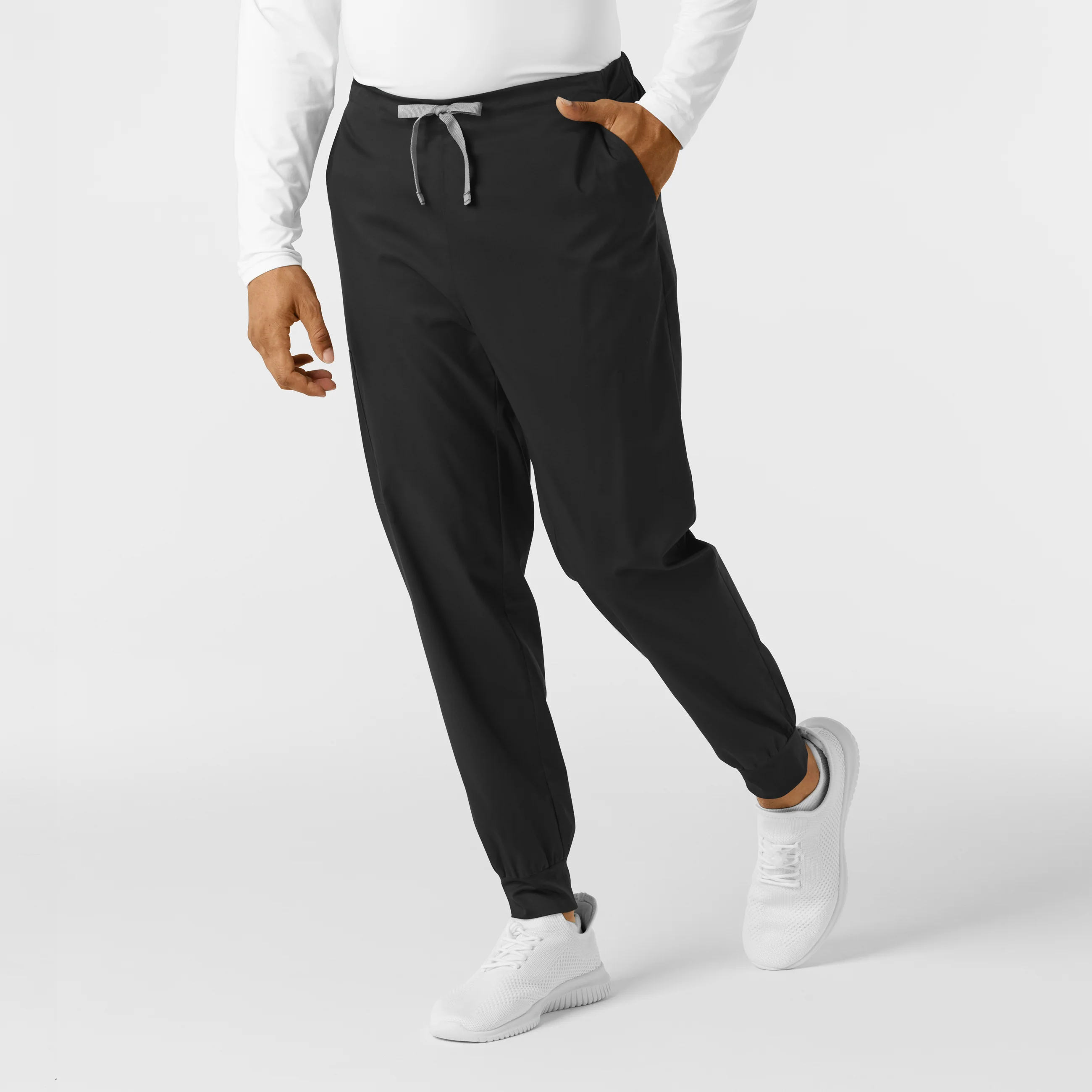 WORK Men's Cargo Jogger Scrub Pant - Black - Image 4