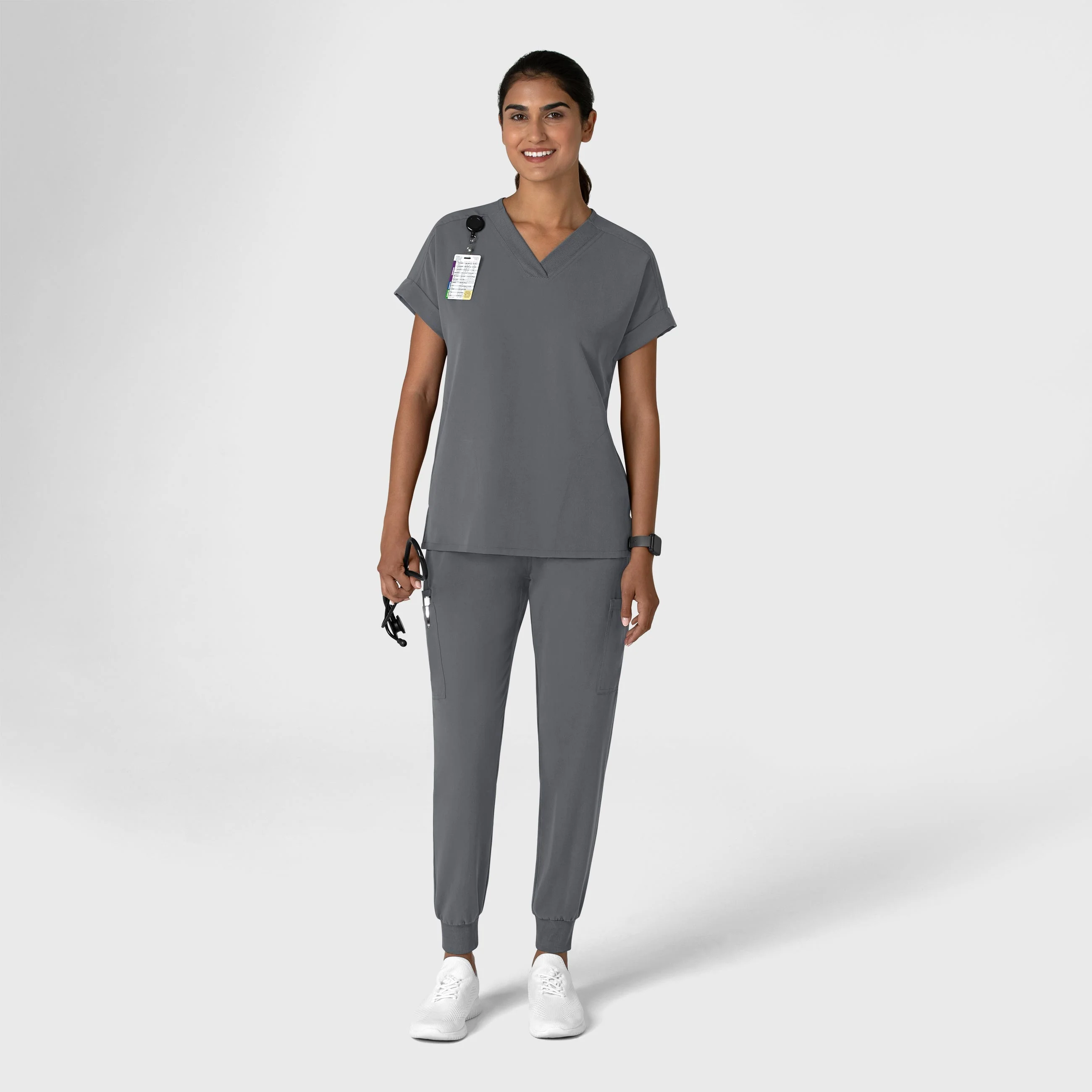 Nova Women's Jogger Utility Scrub Pant - Pewter - Image 10