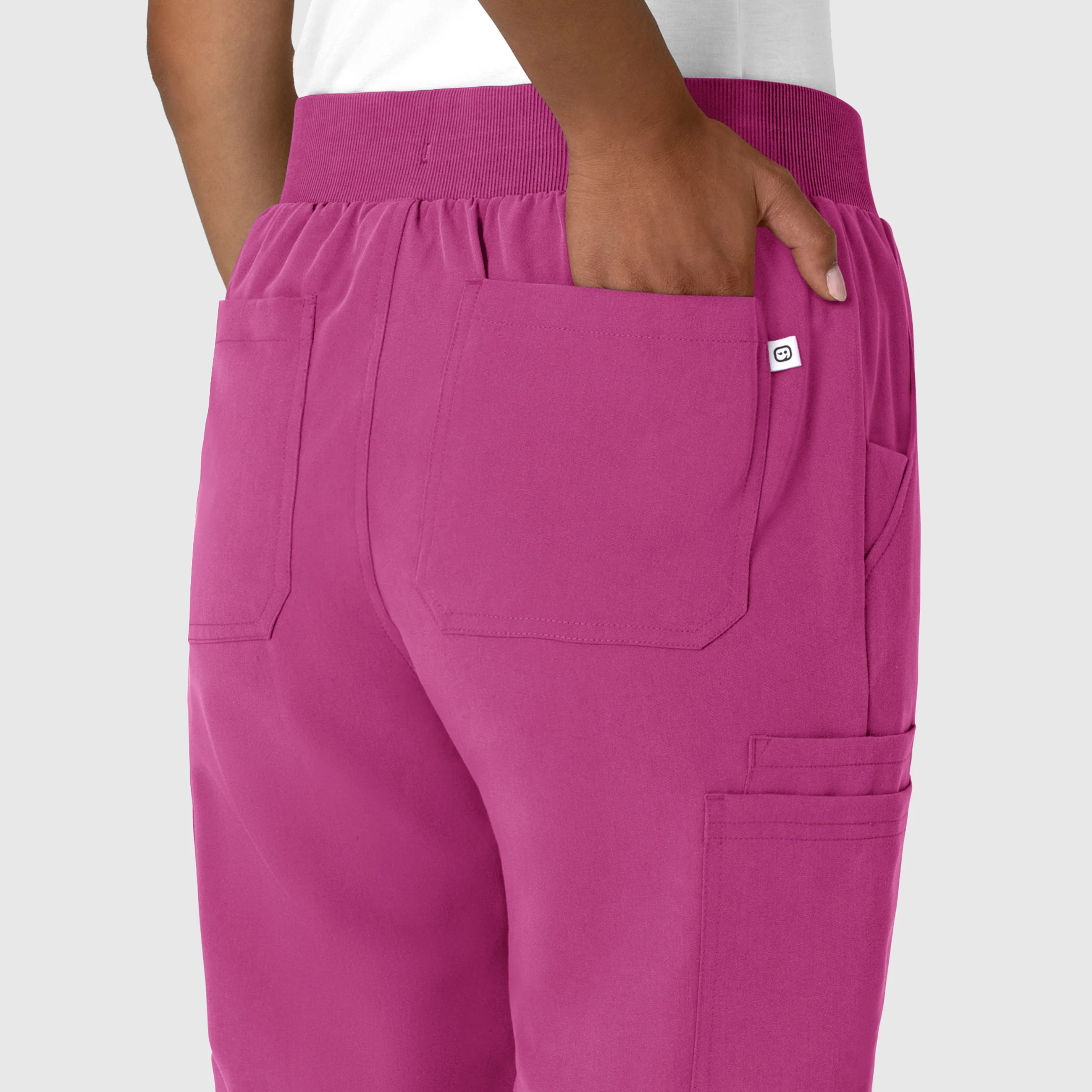 Nova Women's Jogger Utility Scrub Pant - Raspberry - Image 6