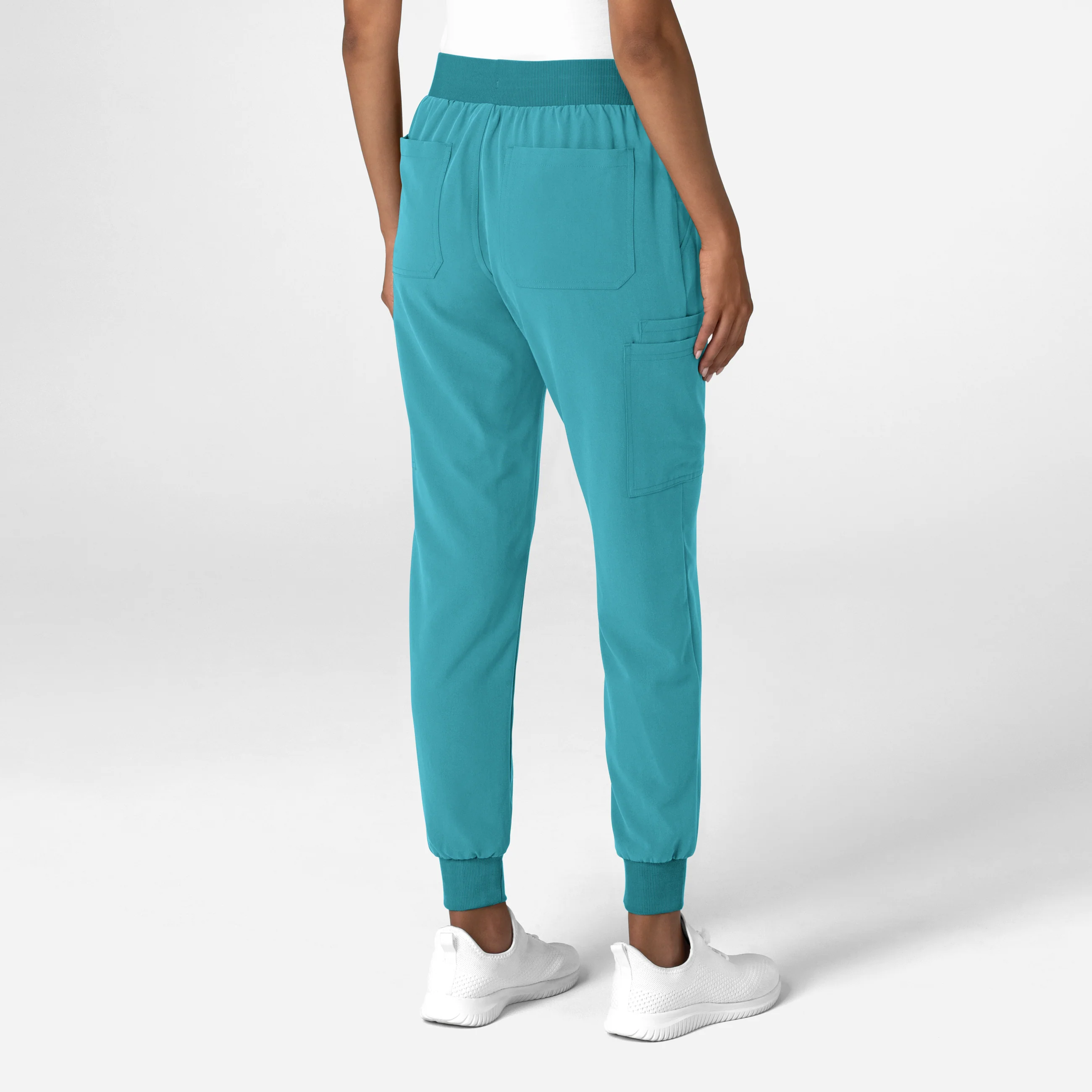 Nova Women's Jogger Utility Scrub Pant - Teal Blue - Image 2