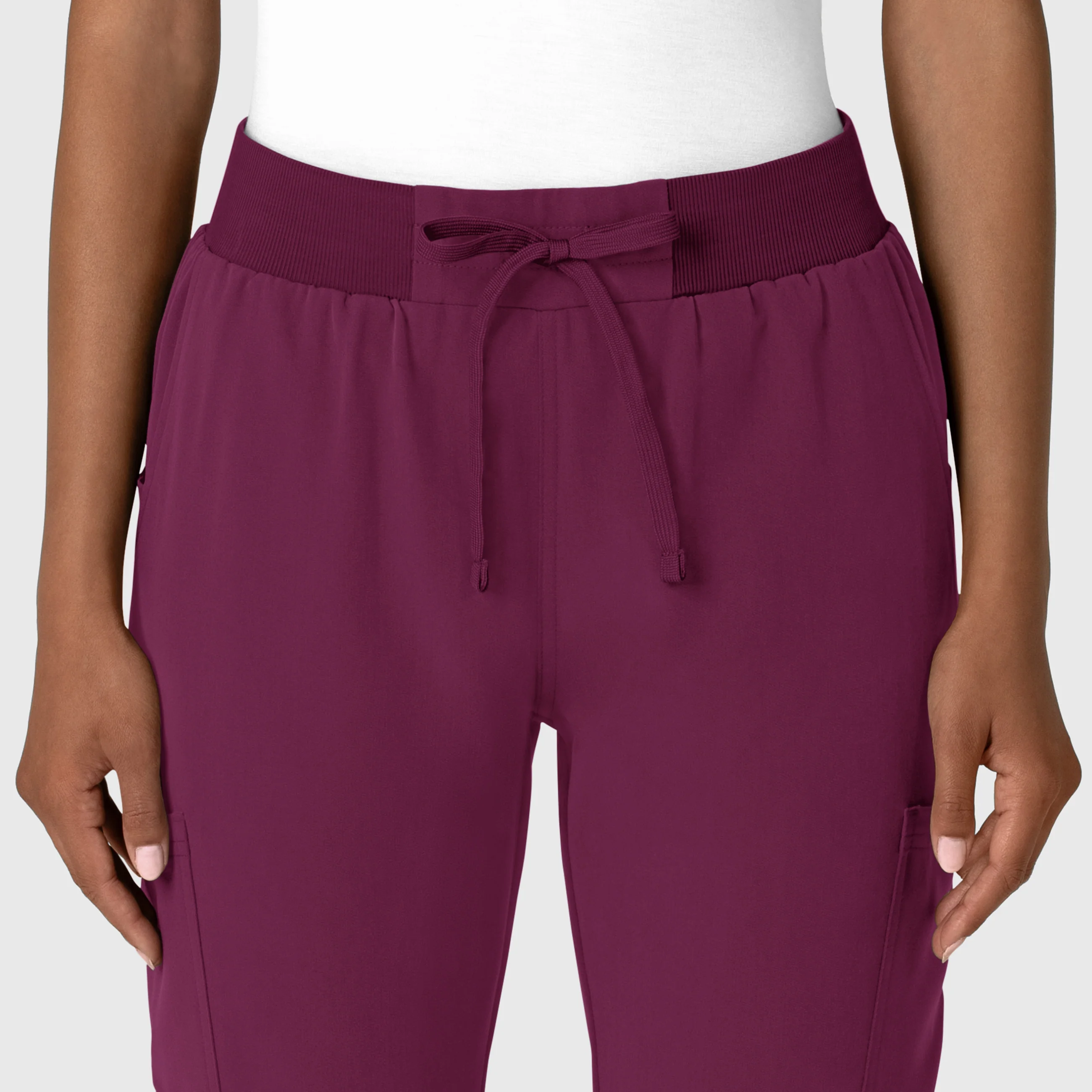 Nova Women's Jogger Utility Scrub Pant - Wine - Image 5
