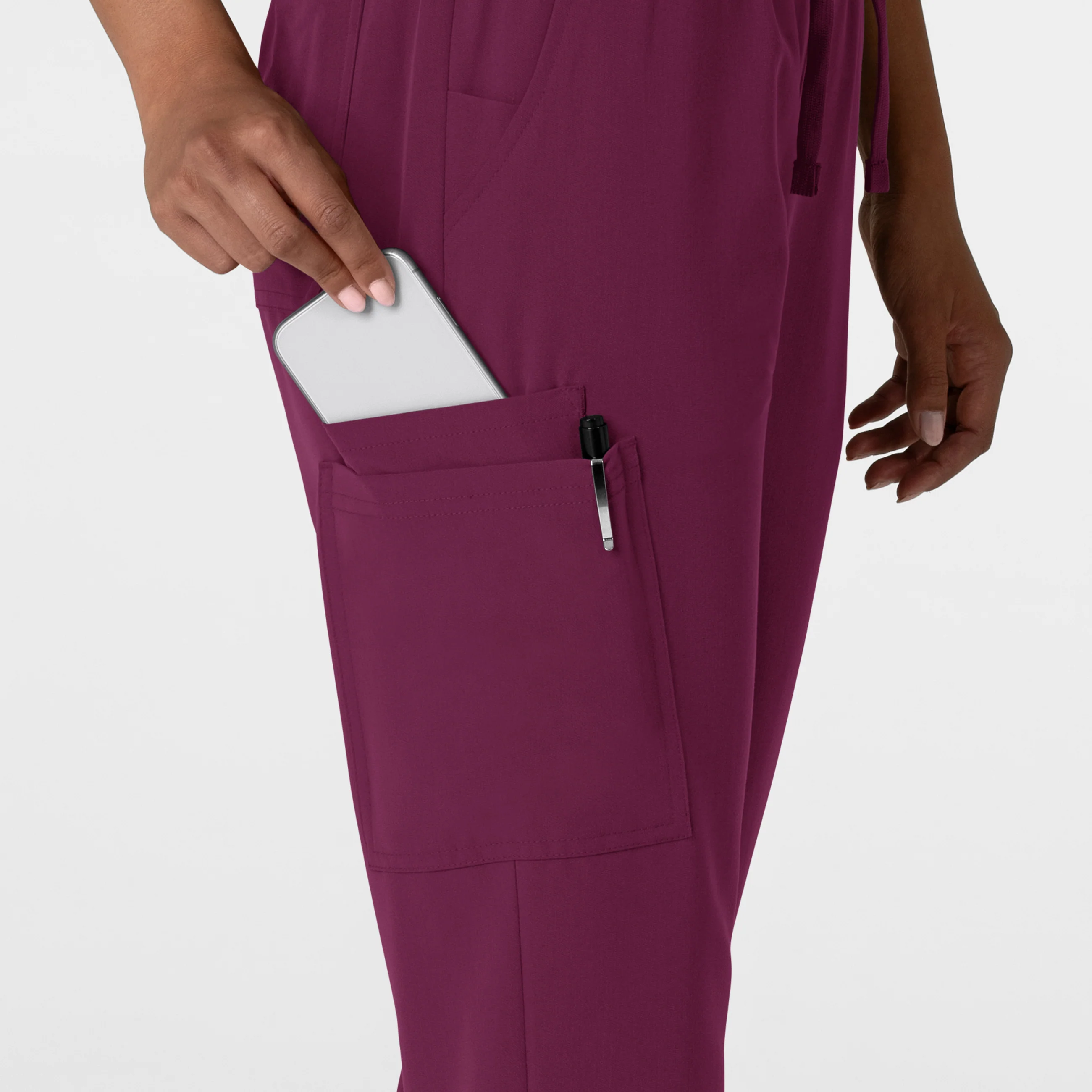 Nova Women's Jogger Utility Scrub Pant - Wine - Image 8