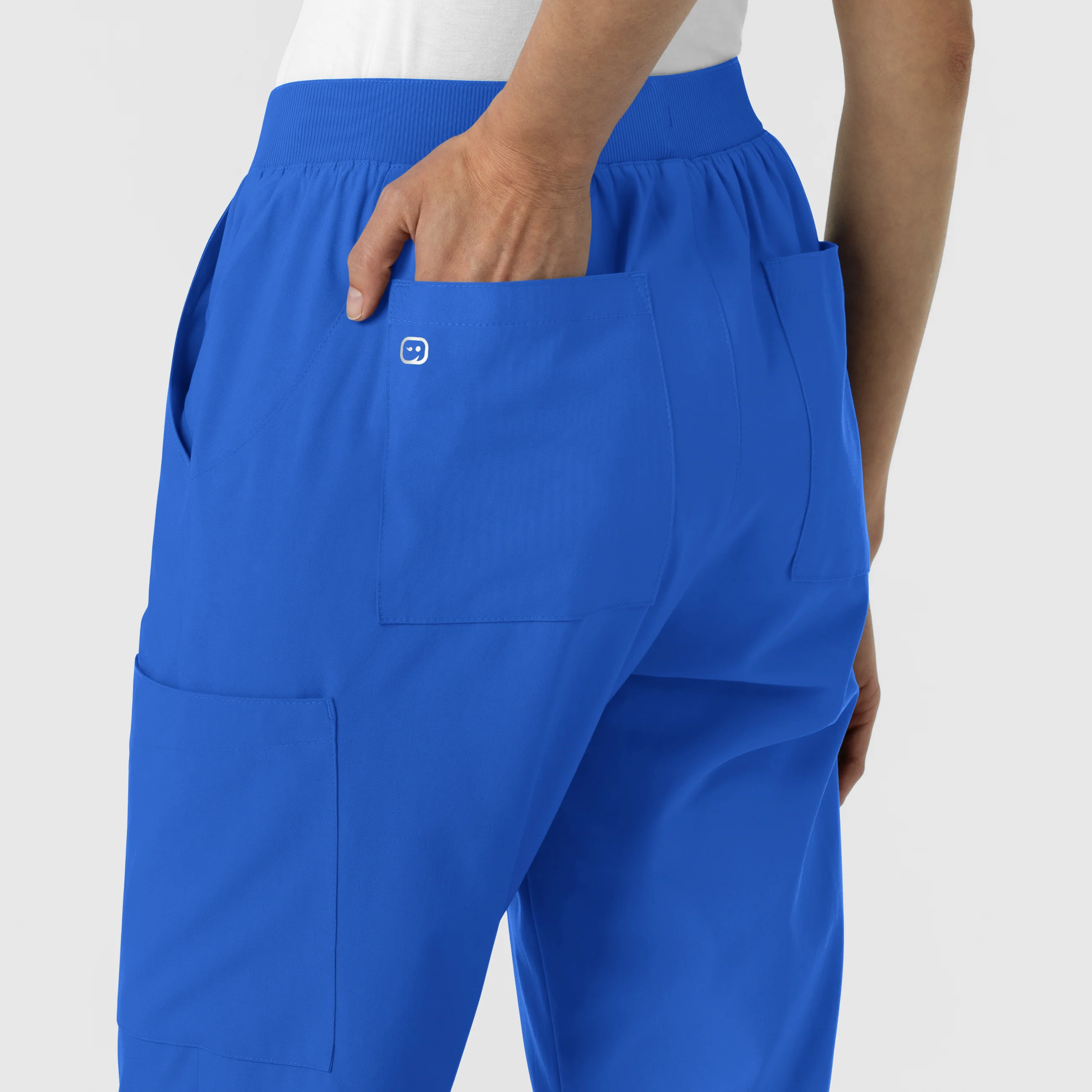 W123 Women's Cargo Utility Scrub Pant - Royal - Image 11