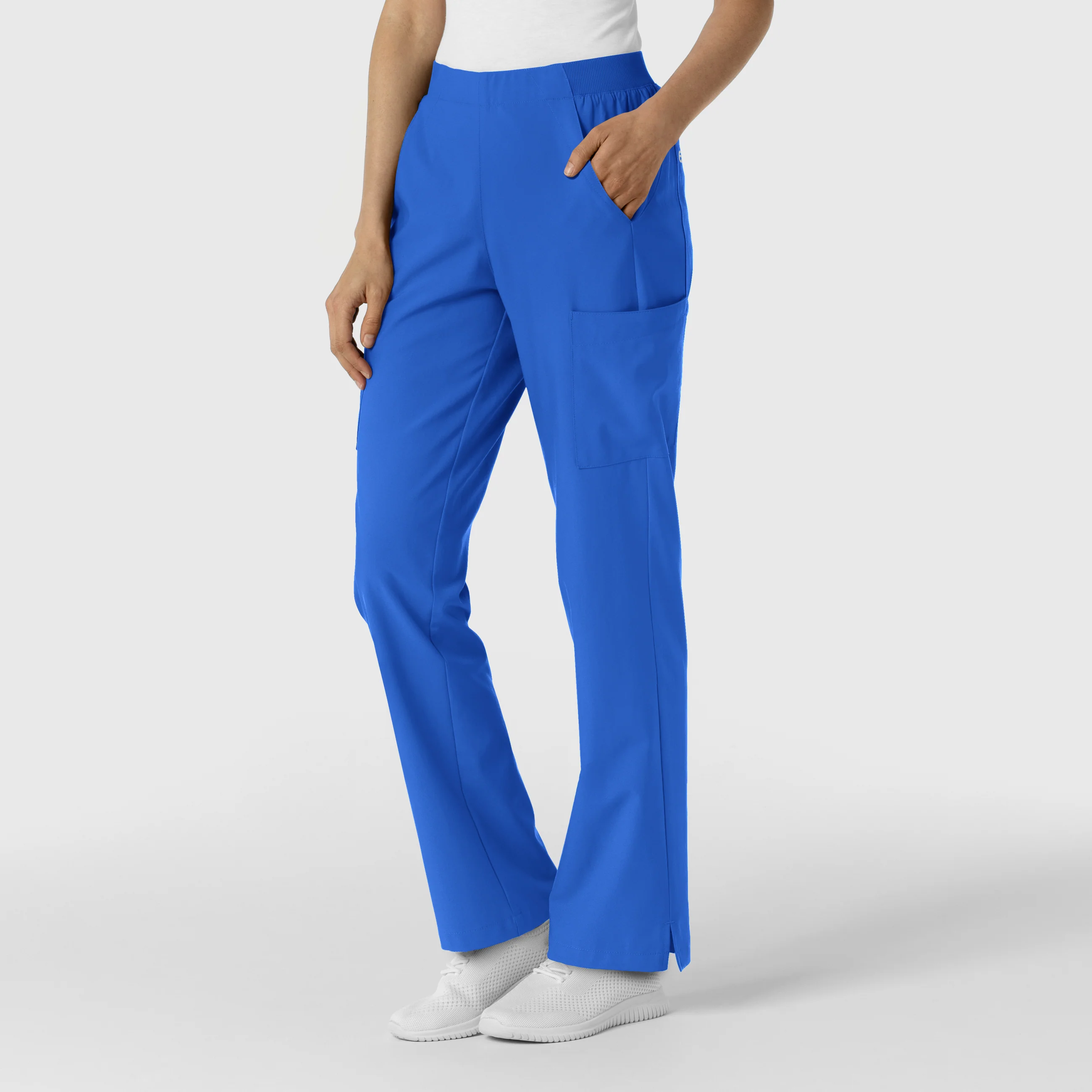 W123 Women's Cargo Utility Scrub Pant - Royal - Image 5