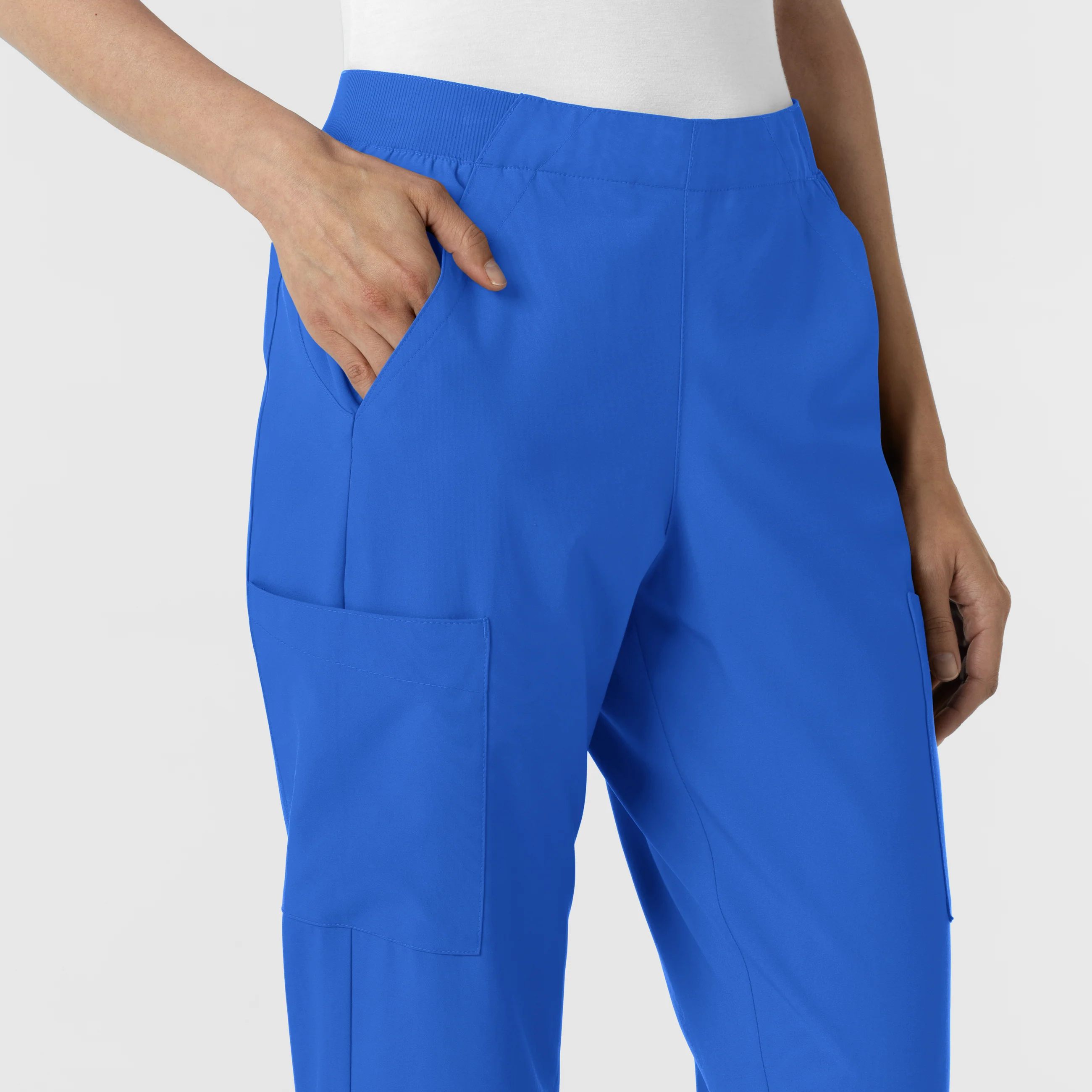 W123 Women's Cargo Utility Scrub Pant - Royal - Image 8