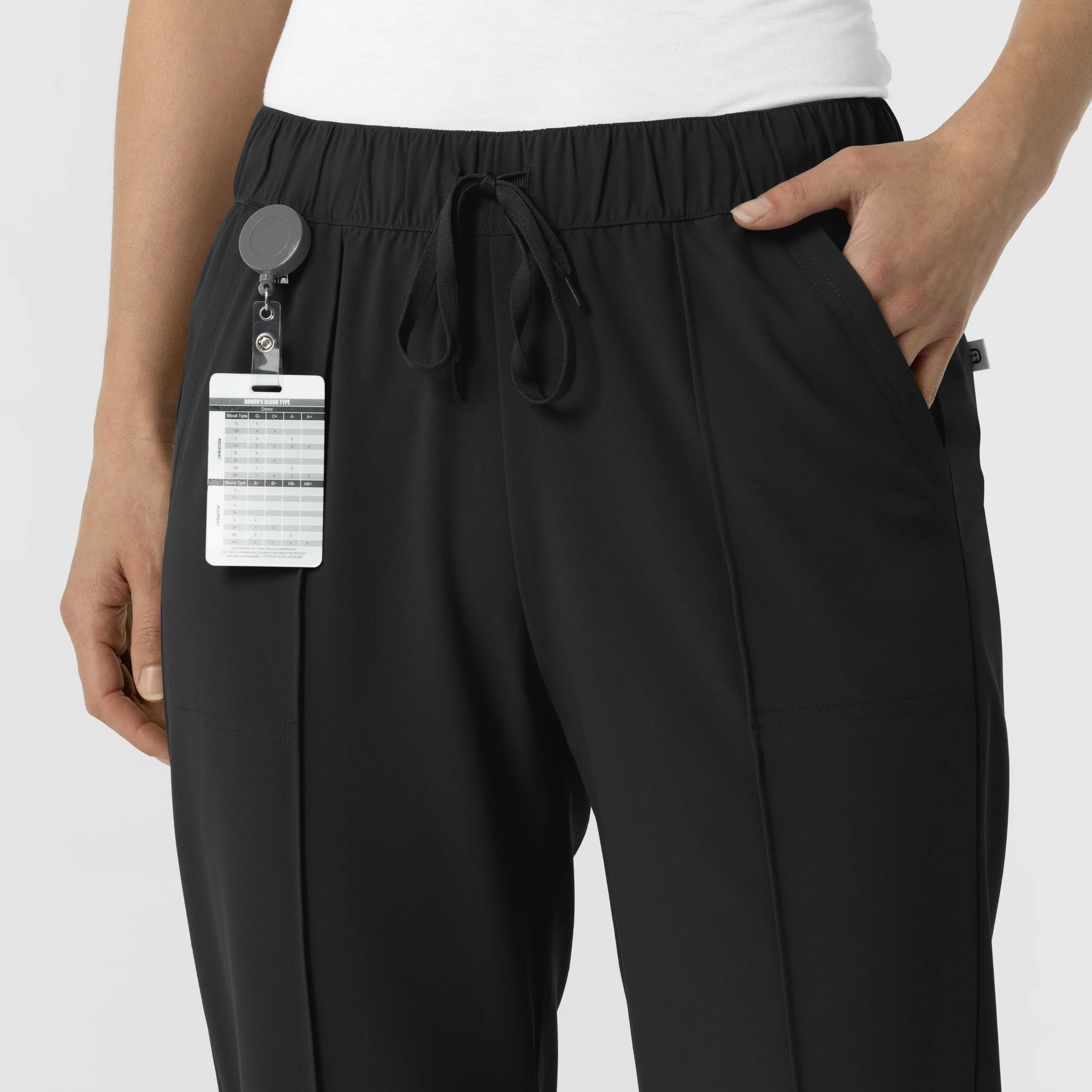 RENEW Edit Women's Tapered Ankle Scrub Trouser - Black - Image 5