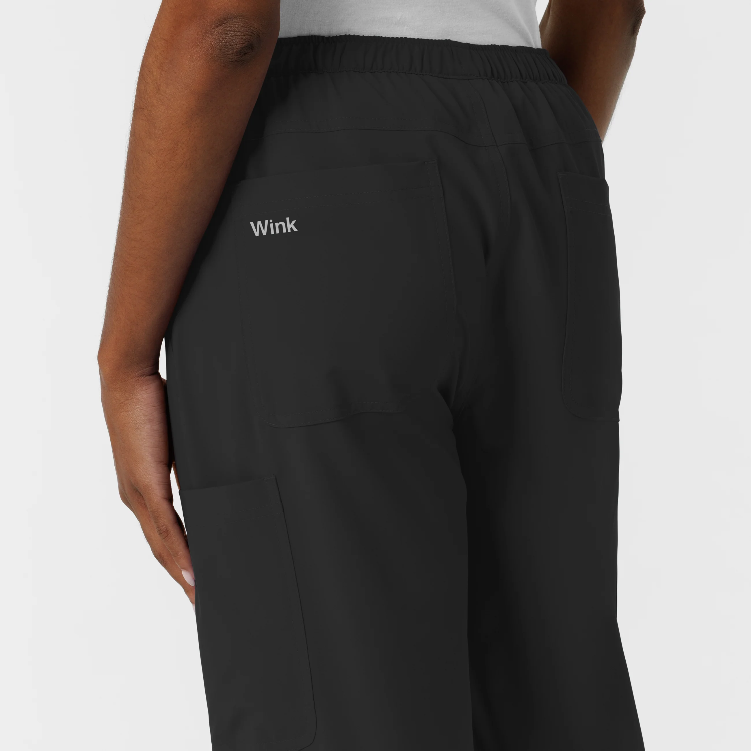 NURTUR Women's Straight Leg Cargo Scrub Pant - Black - Image 10