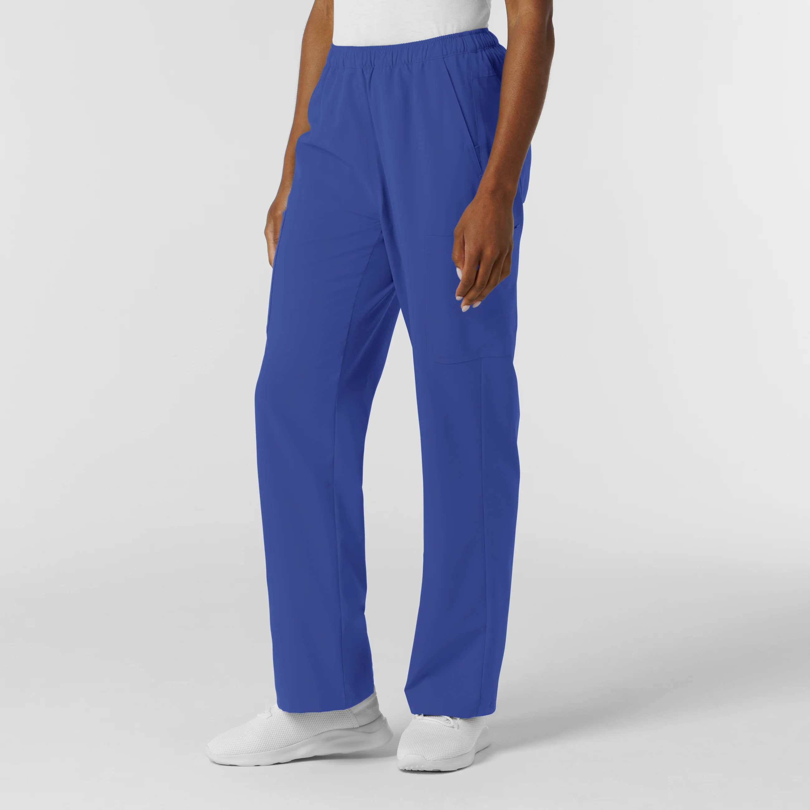 NURTUR Women's Straight Leg Cargo Scrub Pant - Galaxy Blue - Image 3