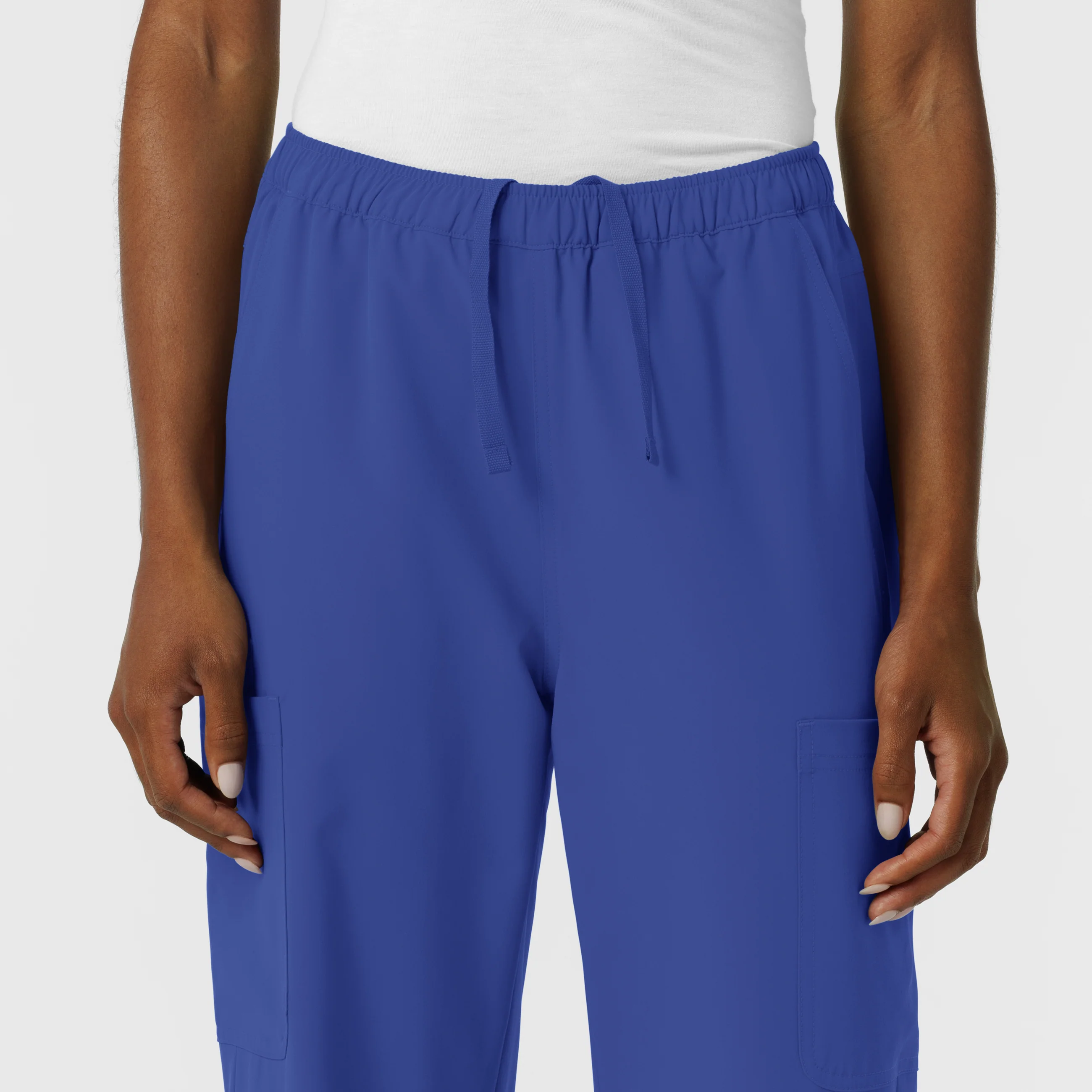 NURTUR Women's Straight Leg Cargo Scrub Pant - Galaxy Blue - Image 5