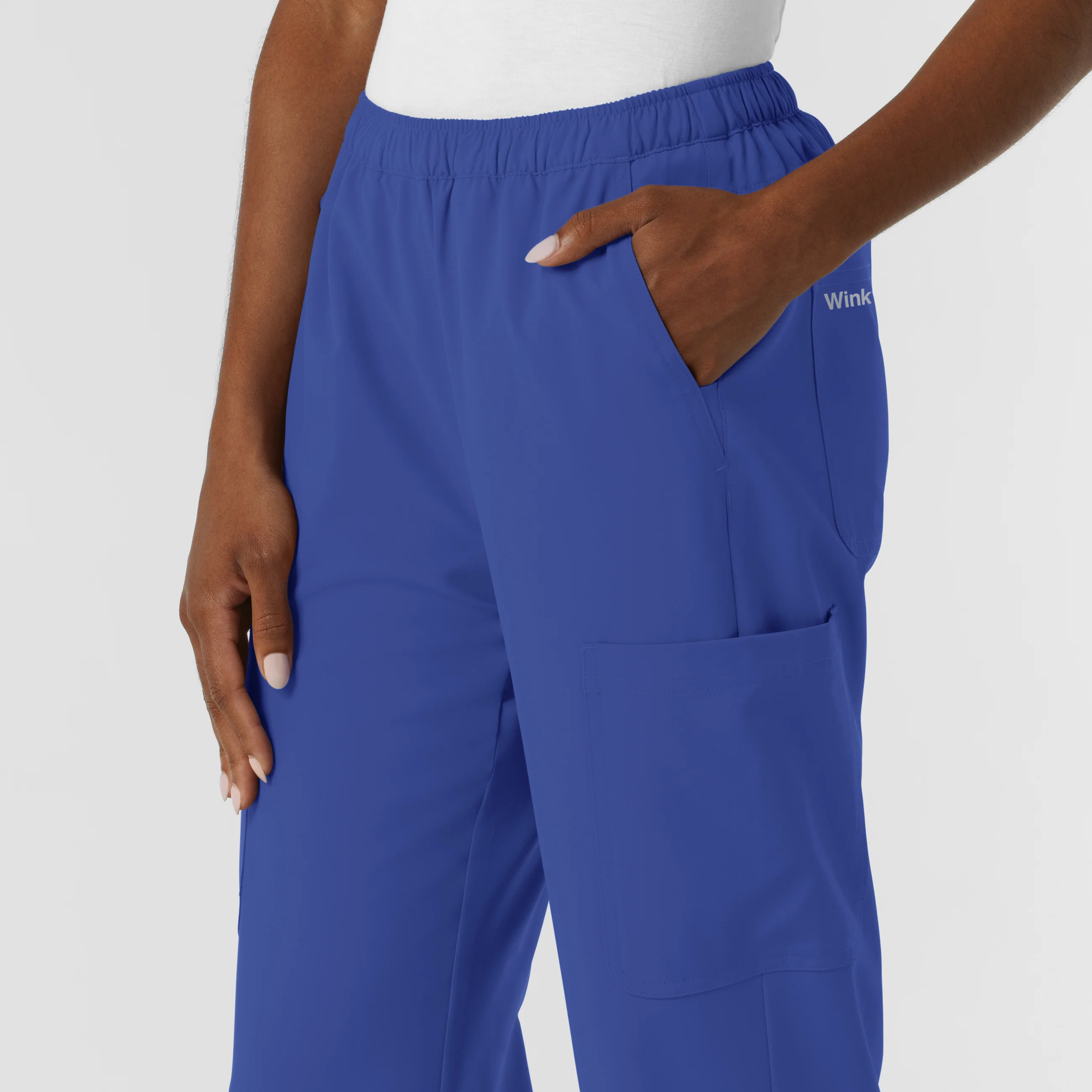 NURTUR Women's Straight Leg Cargo Scrub Pant - Galaxy Blue - Image 7