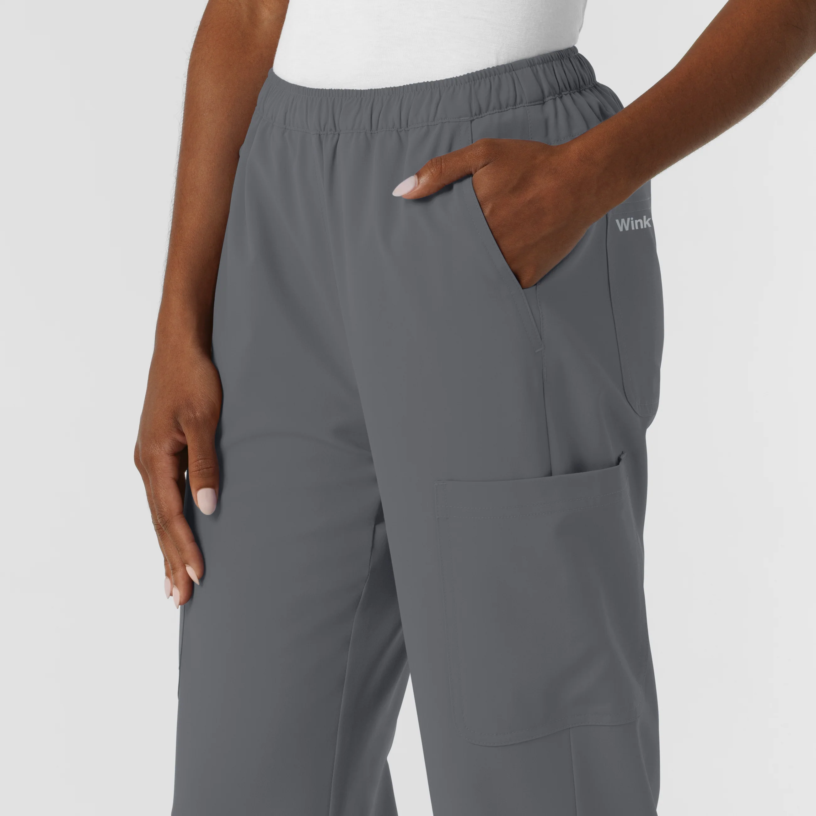 NURTUR Women's Straight Leg Cargo Scrub Pant - Pewter - Image 7