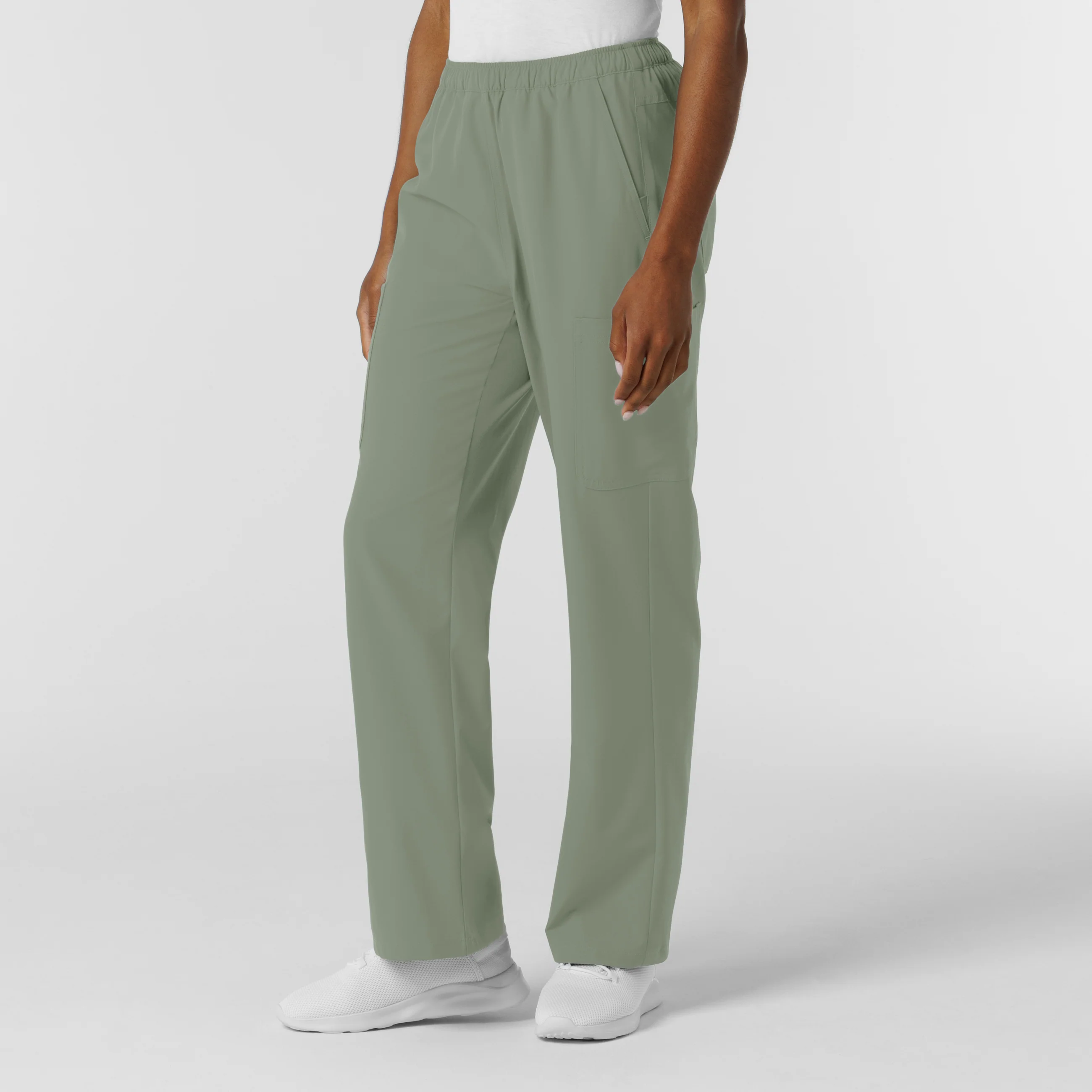 NURTUR Women's Straight Leg Cargo Scrub Pant - Sage - Image 3