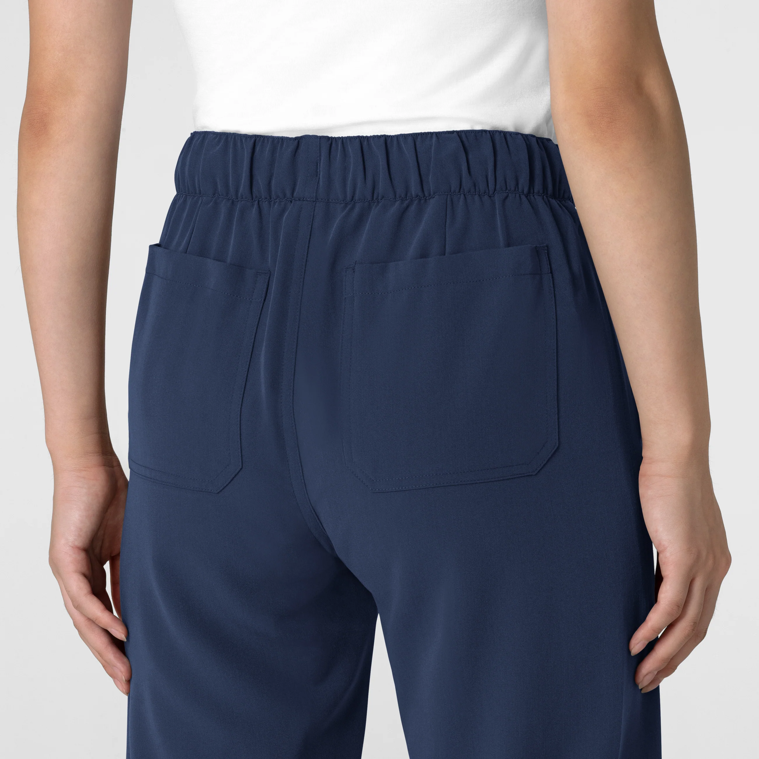 Nova Women's Stovepipe High-Low Hem Scrub Pant - Navy - Image 8