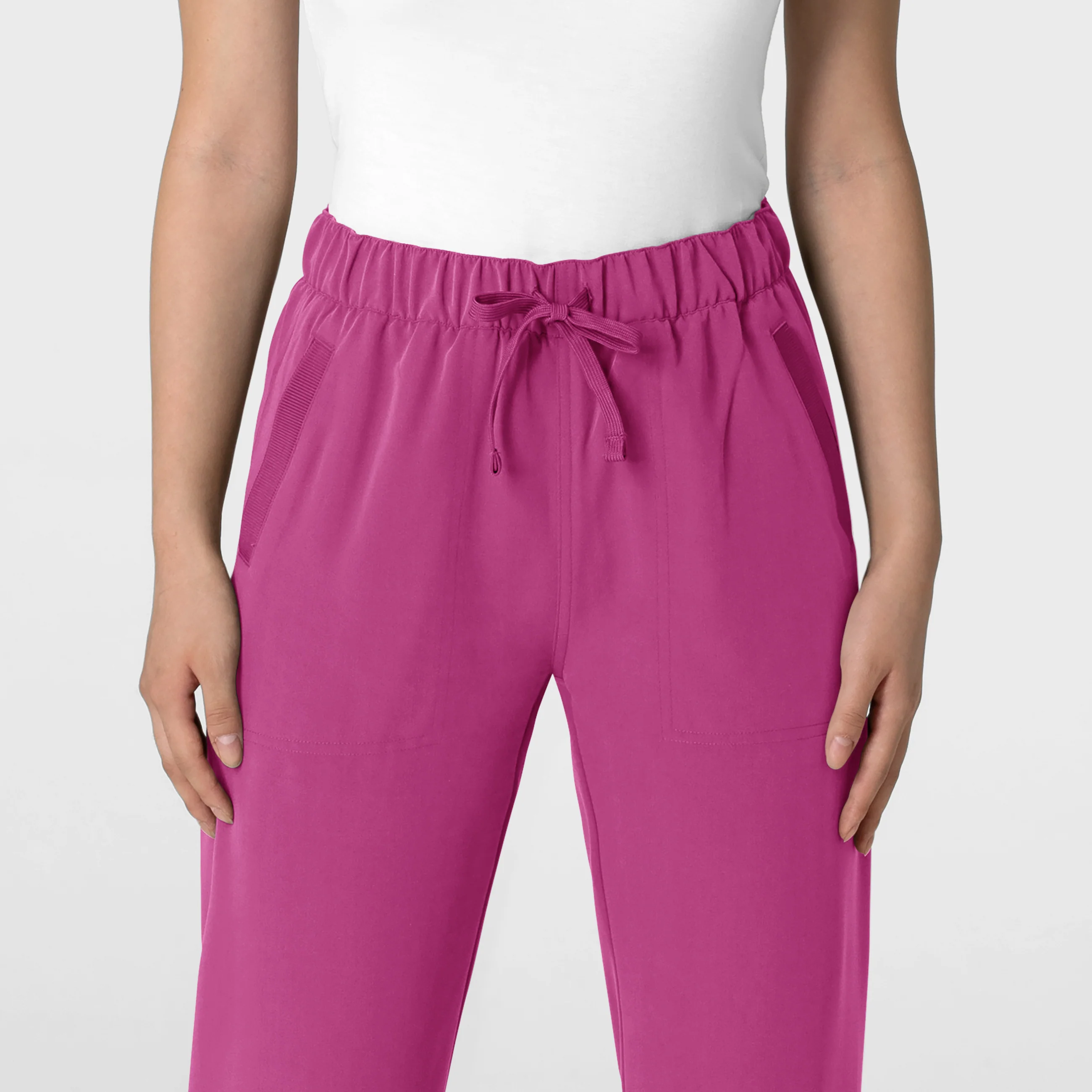 Nova Women's Stovepipe High-Low Hem Scrub Pant - Raspberry - Image 5