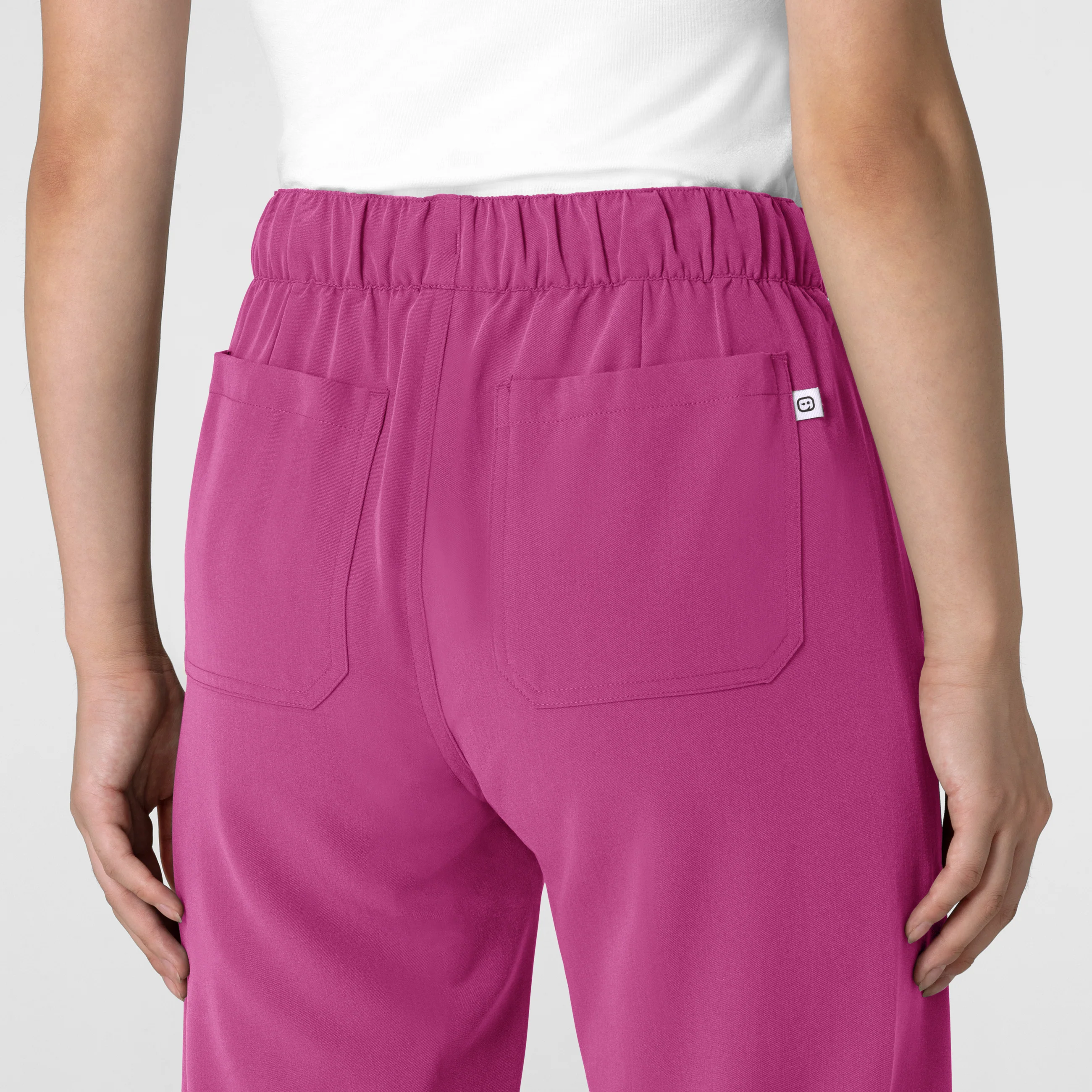 Nova Women's Stovepipe High-Low Hem Scrub Pant - Raspberry - Image 8