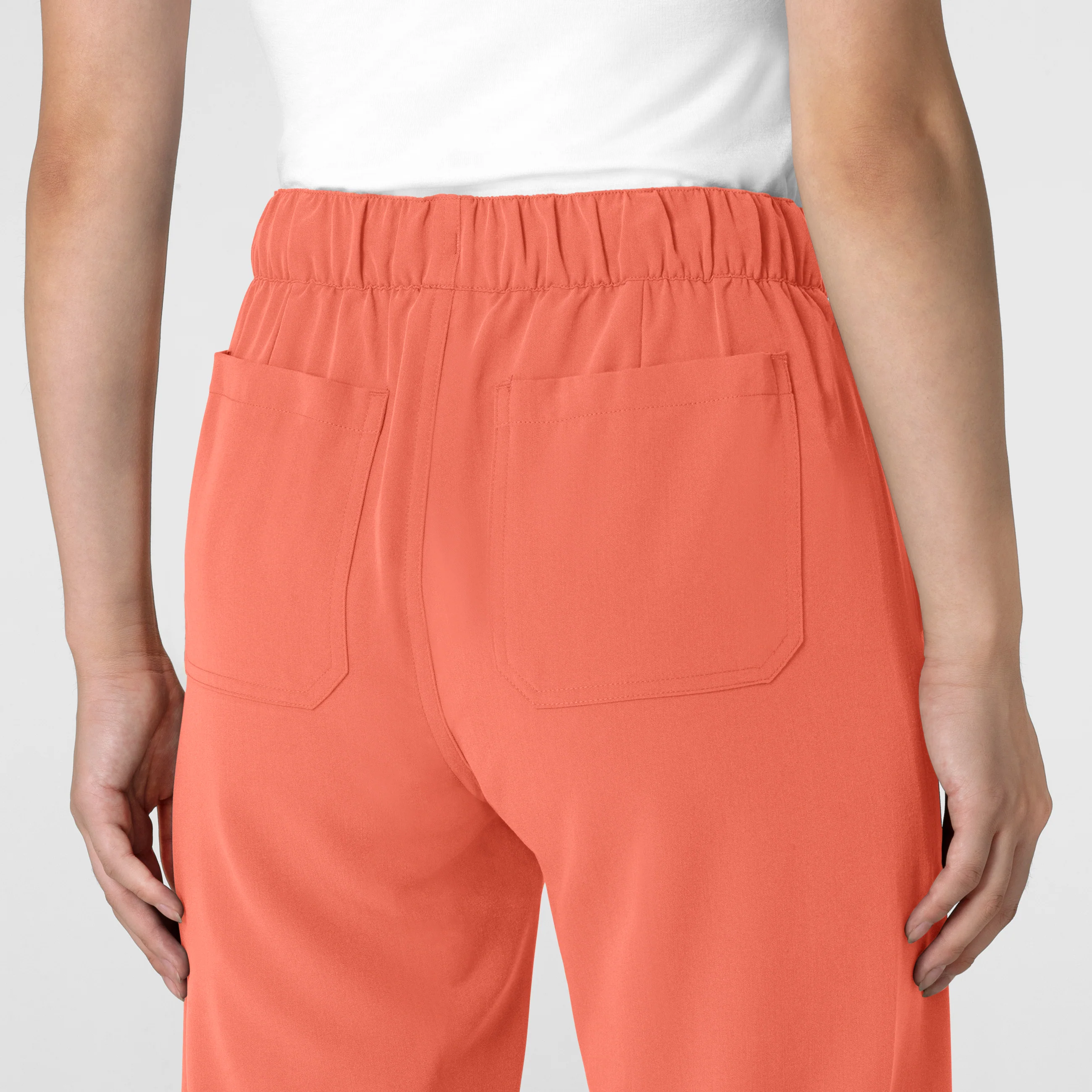 Nova Women's Stovepipe High-Low Hem Scrub Pant - Sugar Coral - Image 8
