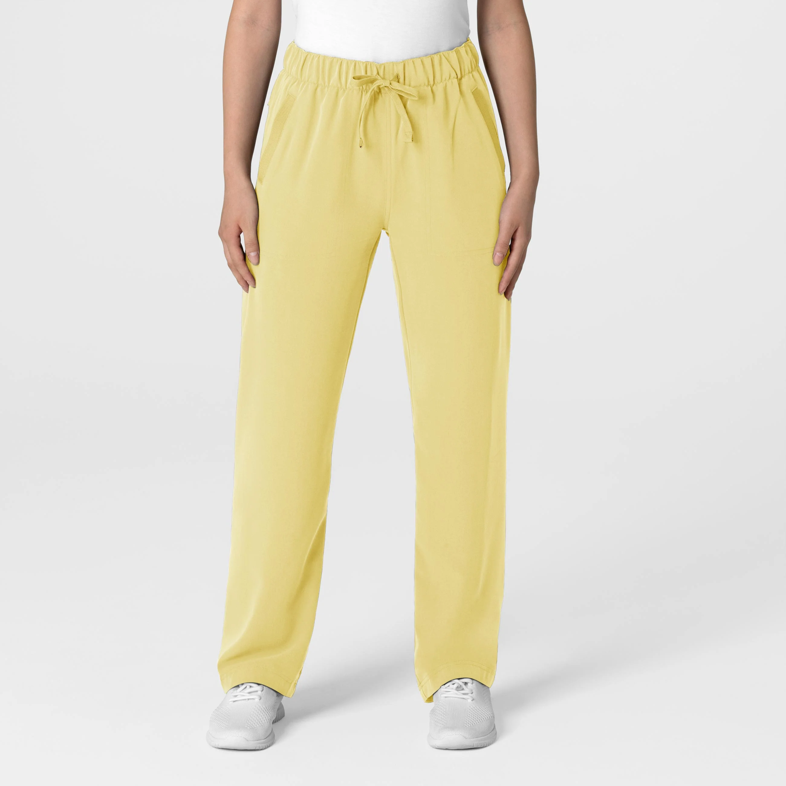 Nova Women's Stovepipe High-Low Hem Scrub Pant - Sunshine Yellow