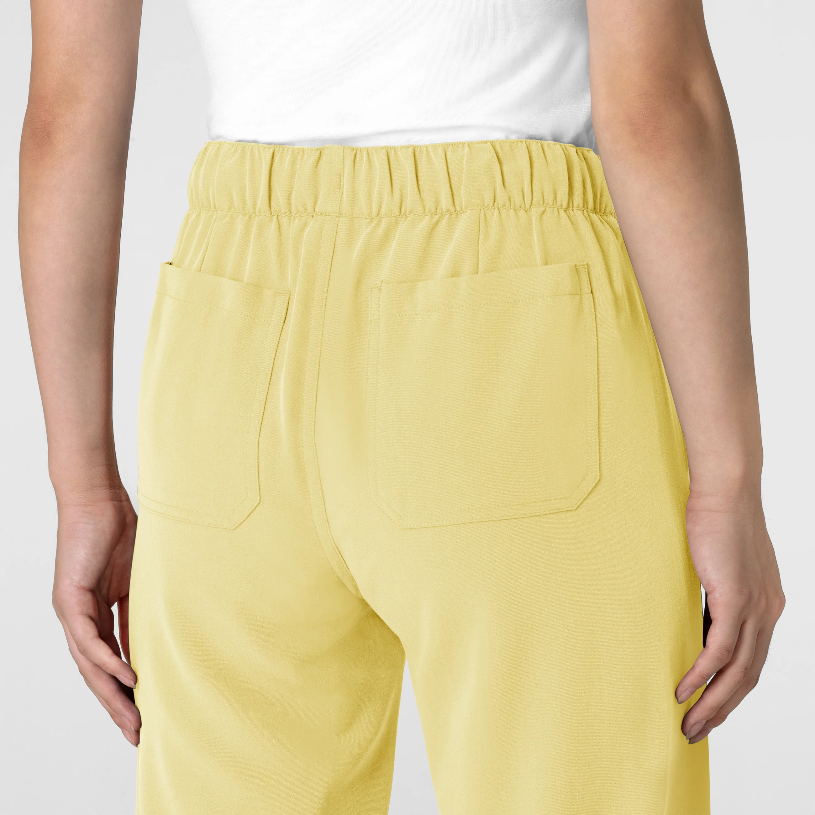 Nova Women's Stovepipe High-Low Hem Scrub Pant - Sunshine Yellow - Image 8
