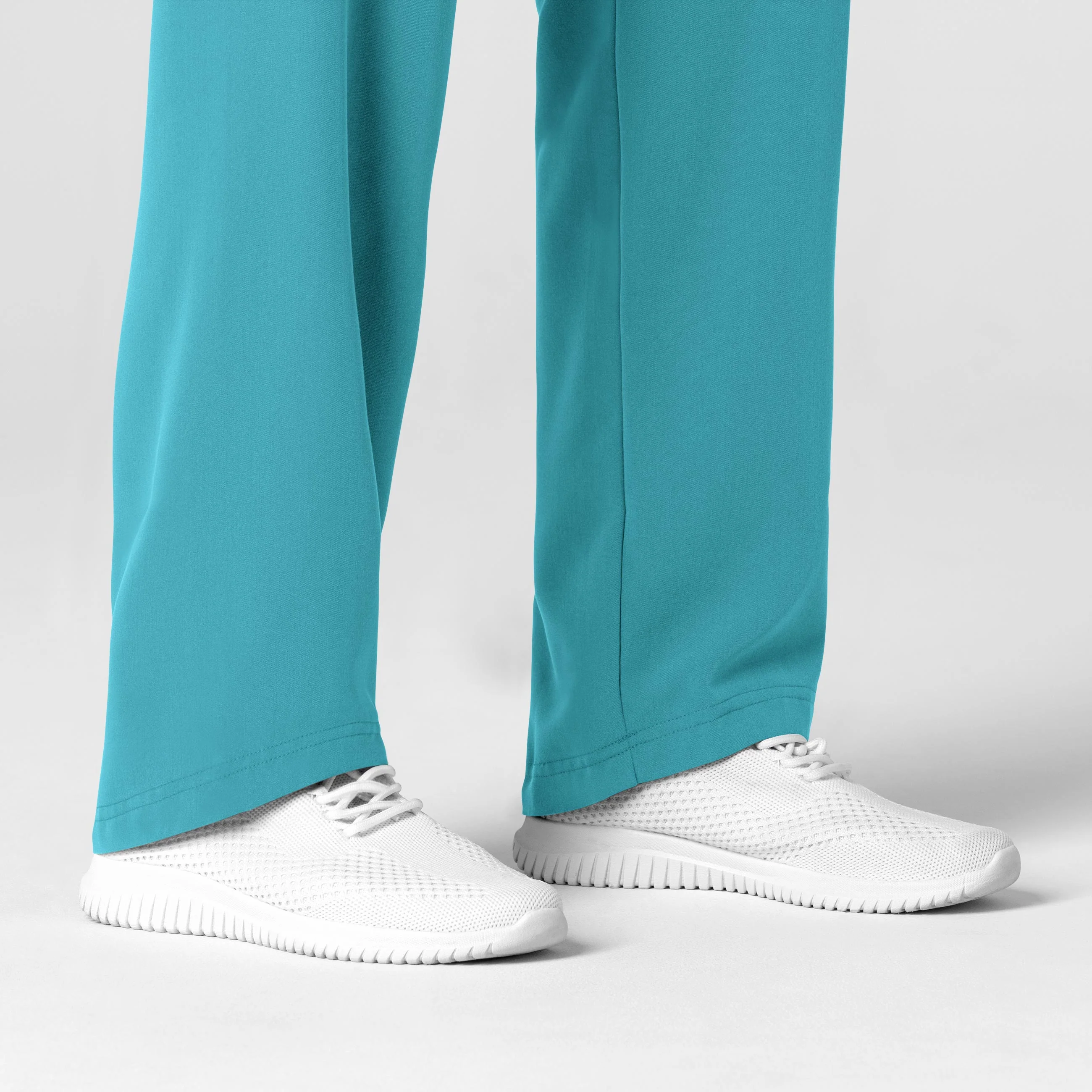 Nova Women's Stovepipe High-Low Hem Scrub Pant - Teal Blue - Image 9