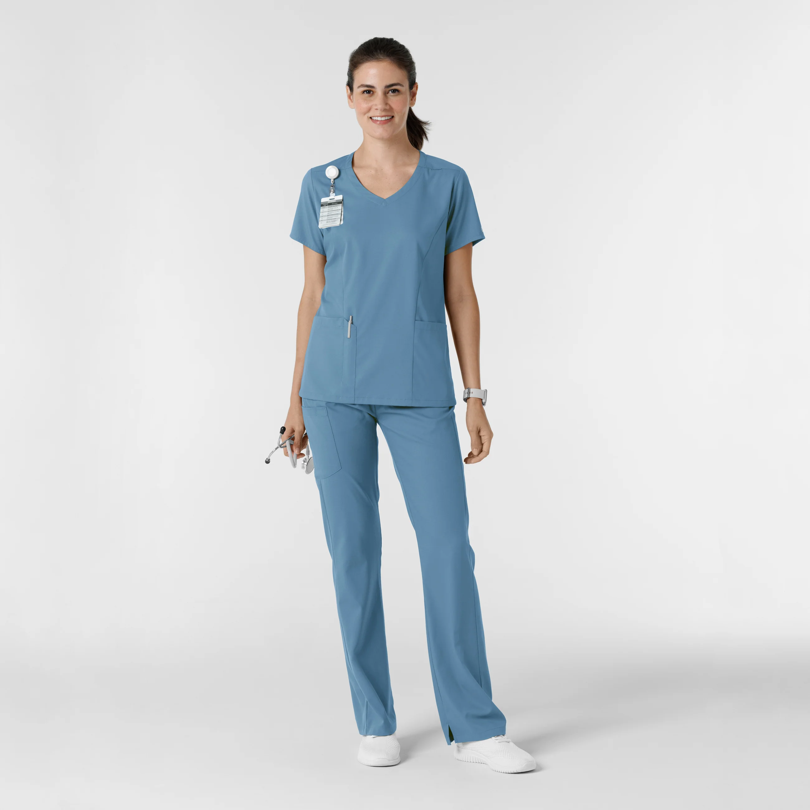 Boundless Women's Bootcut Scrub Pant - Pacific Blue - Image 3