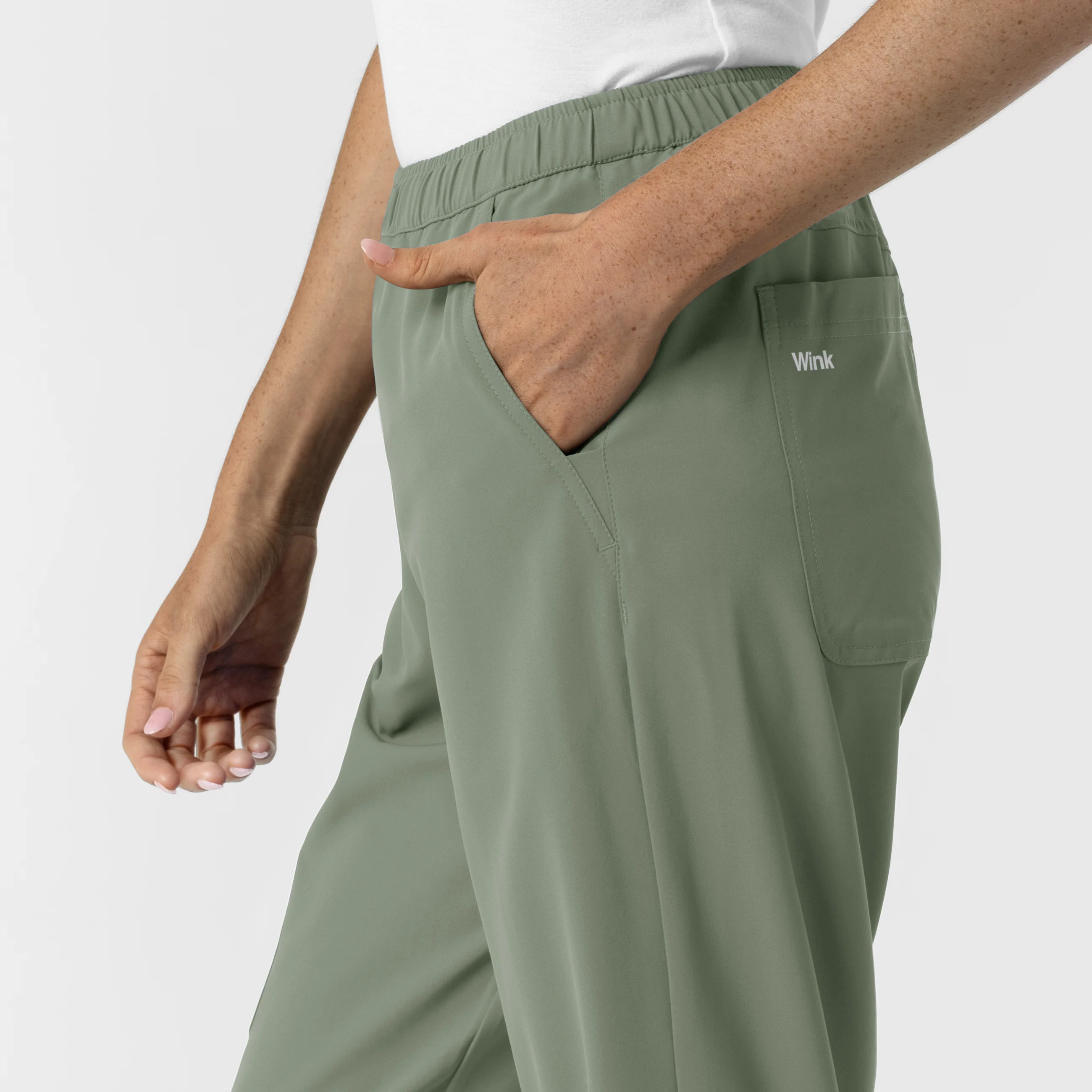 NURTUR Women's Slim Leg Scrub Pant - Sage - Image 8