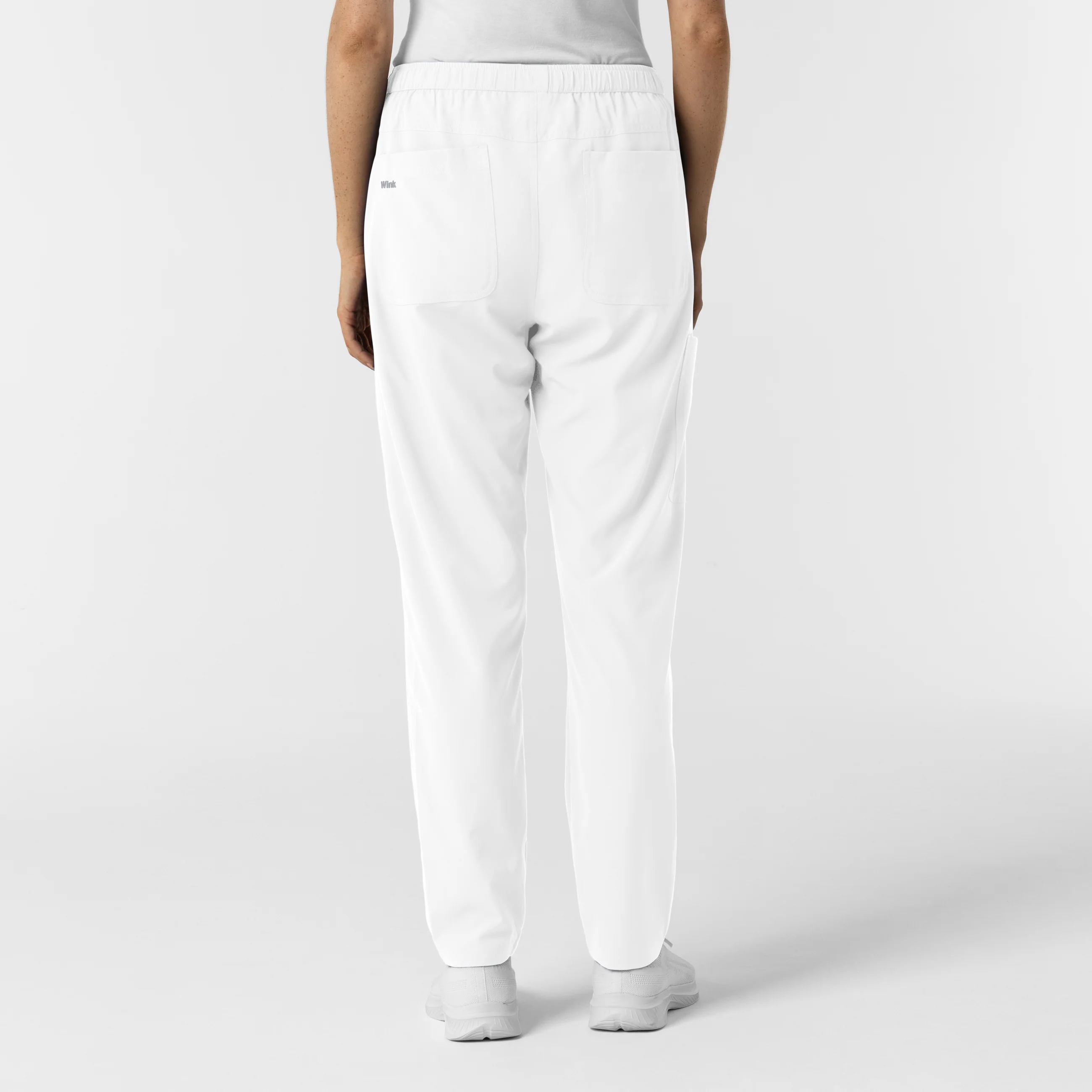 NURTUR Women's Slim Leg Scrub Pant - White - Image 2