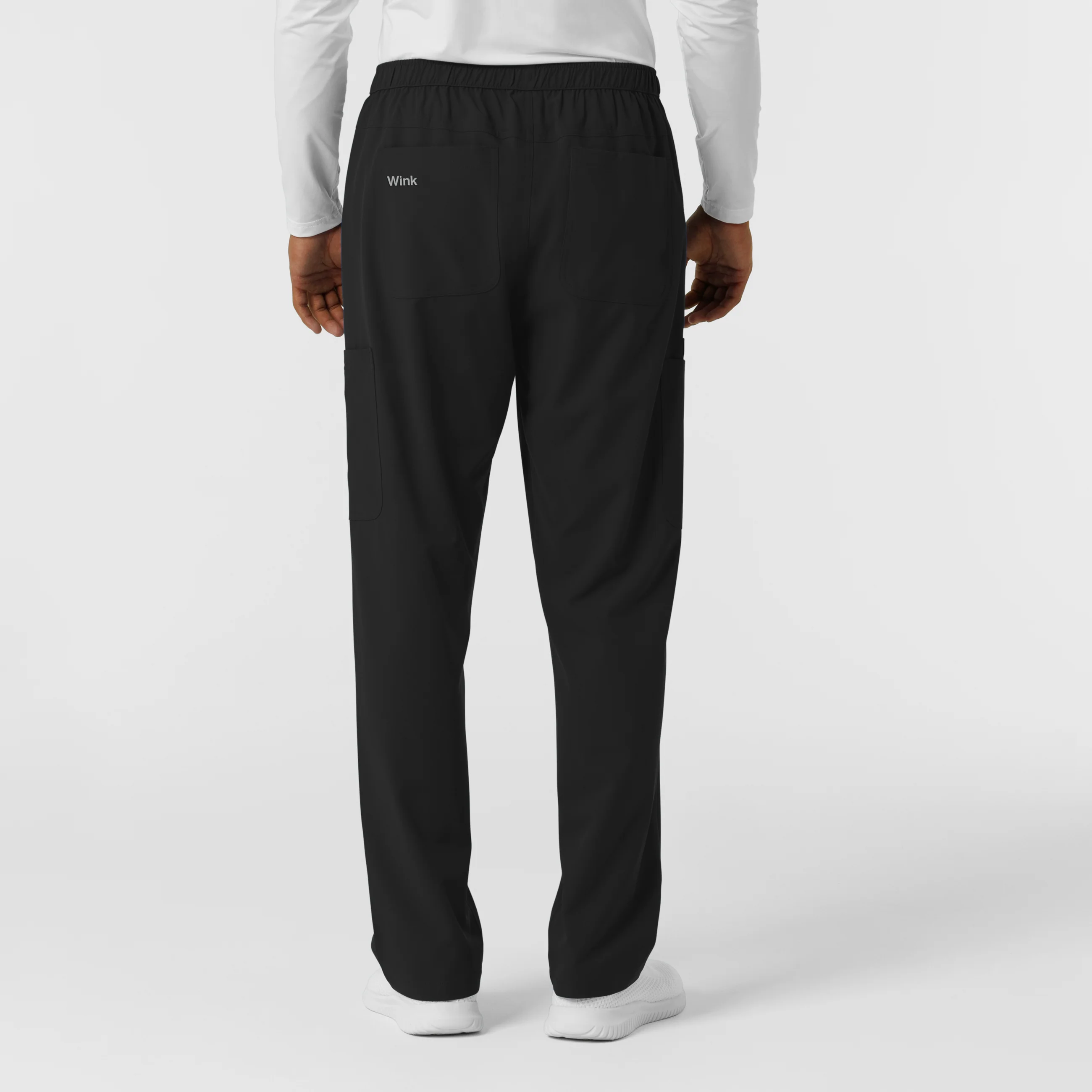NURTUR Men's Straight Leg Cargo Scrub Pant - Black - Image 3
