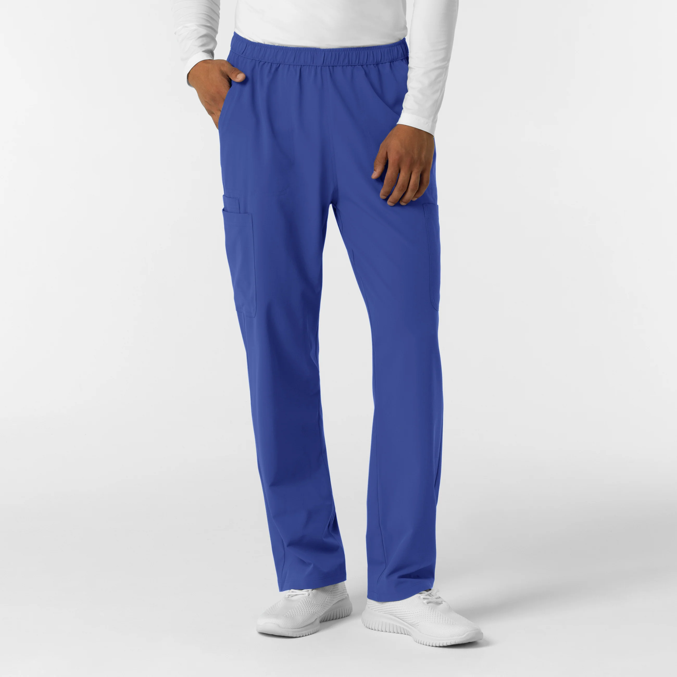 NURTUR Men's Straight Leg Cargo Scrub Pant - Galaxy Blue