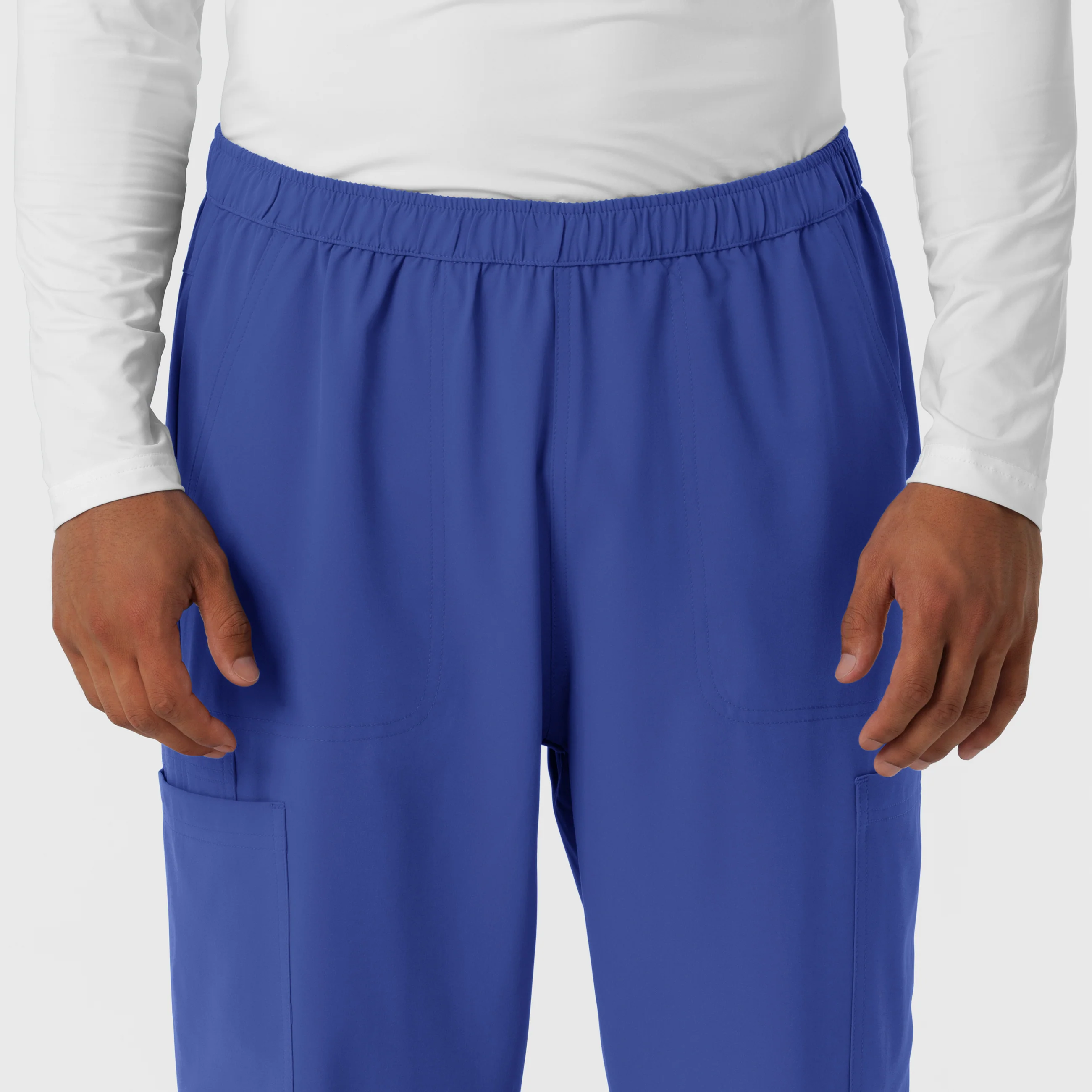 NURTUR Men's Straight Leg Cargo Scrub Pant - Galaxy Blue - Image 5