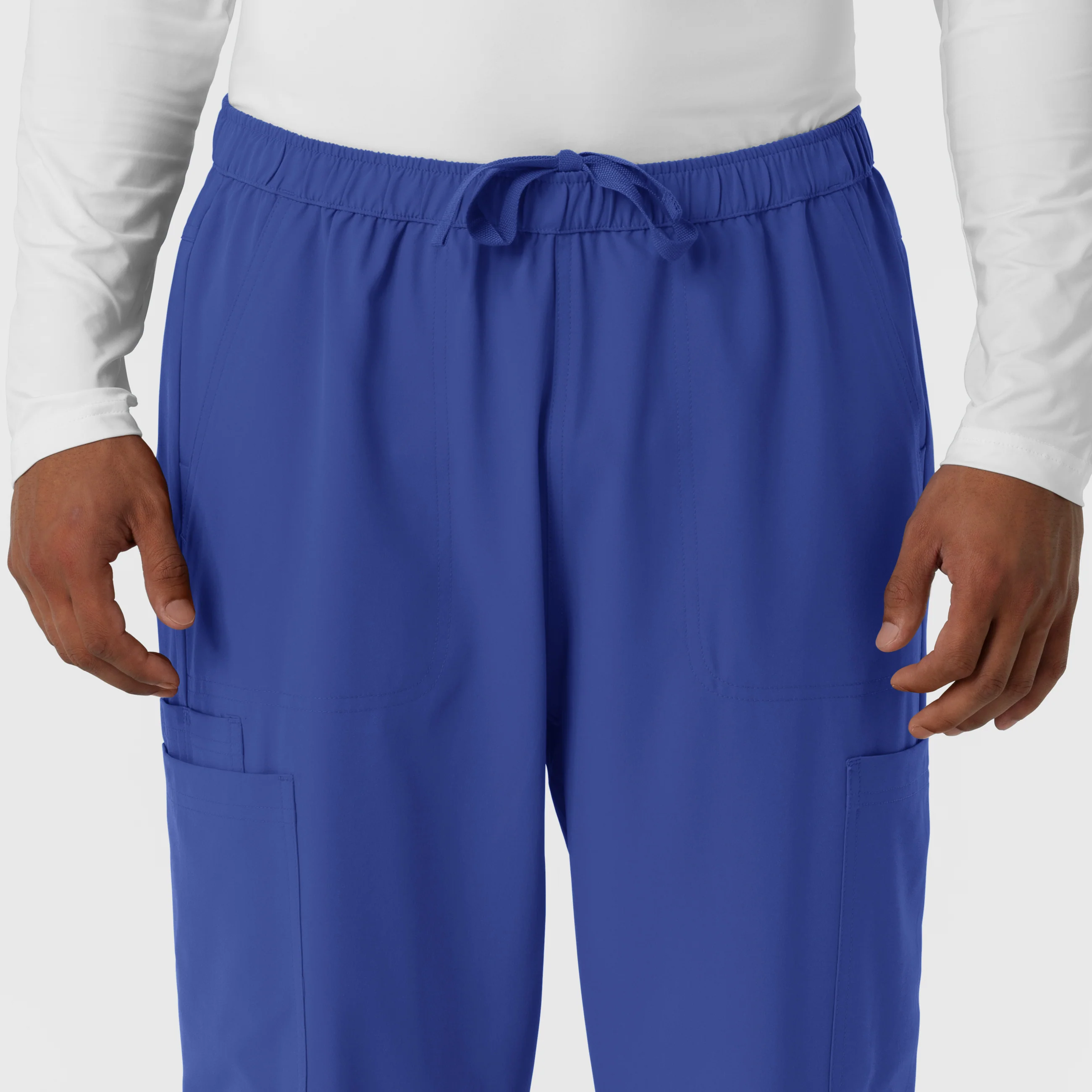 NURTUR Men's Straight Leg Cargo Scrub Pant - Galaxy Blue - Image 6