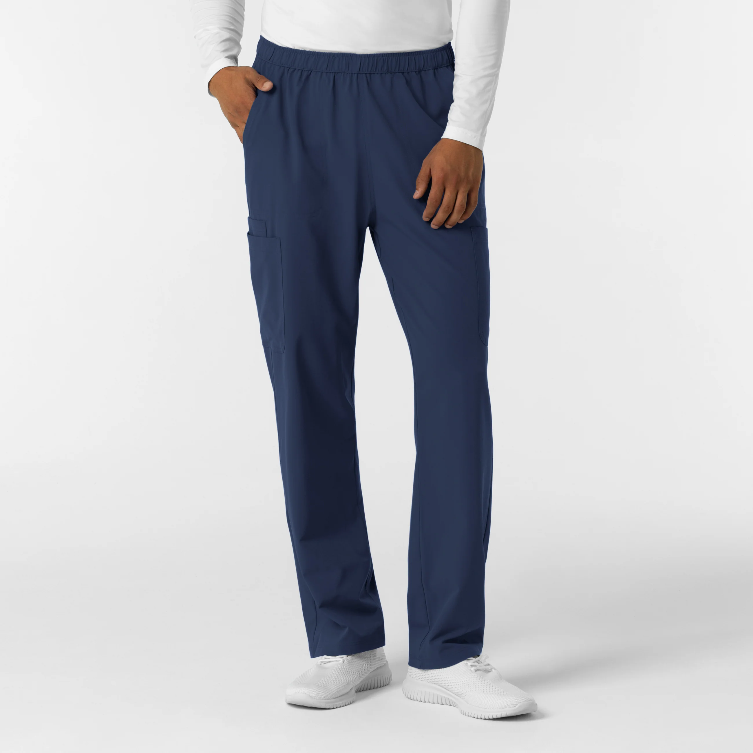 NURTUR Men's Straight Leg Cargo Scrub Pant - Navy