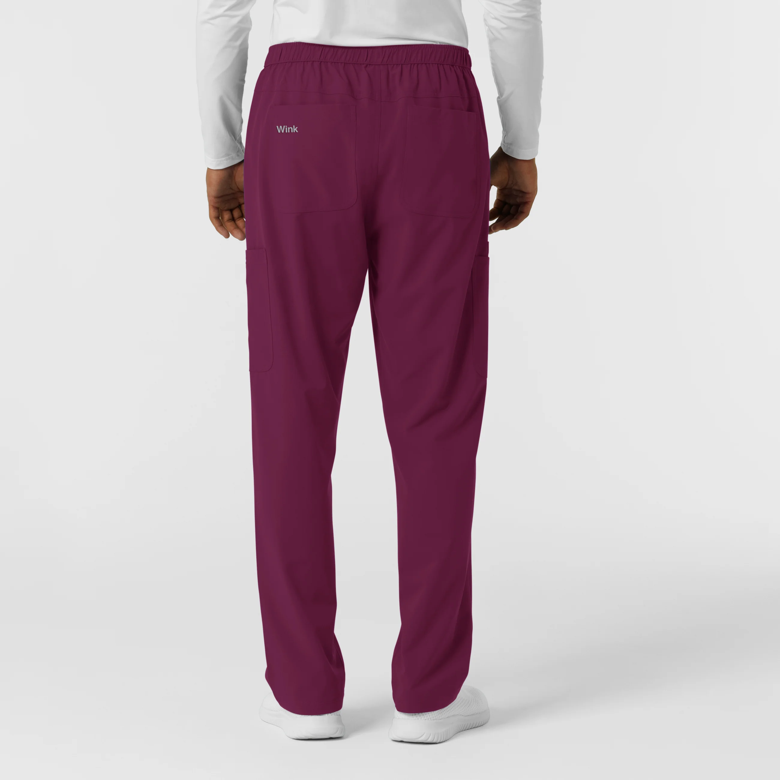 NURTUR Men's Straight Leg Cargo Scrub Pant - Wine - Image 3