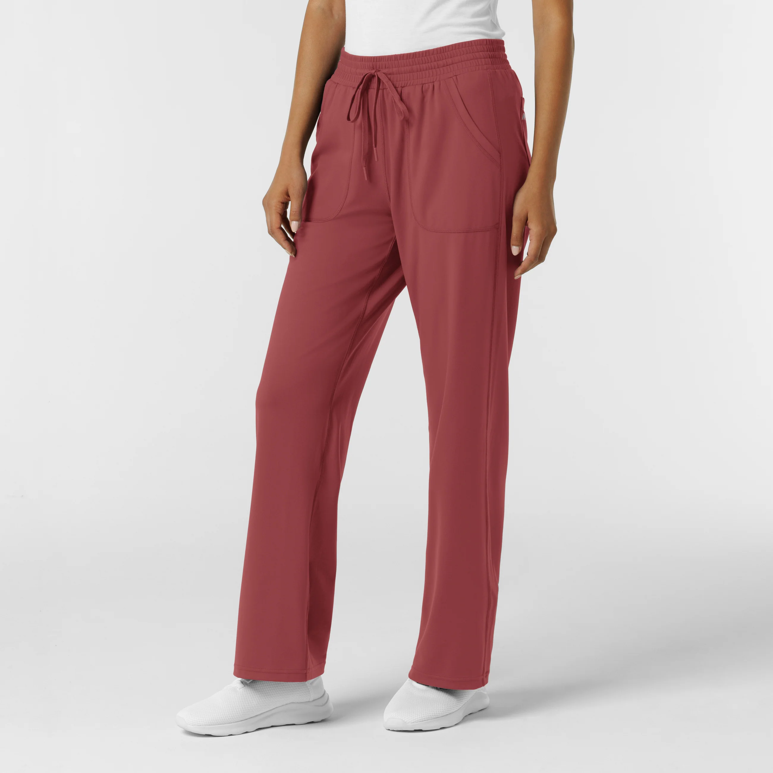 RENEW Knit Women's Wide Leg Scrub Pant - Ruby