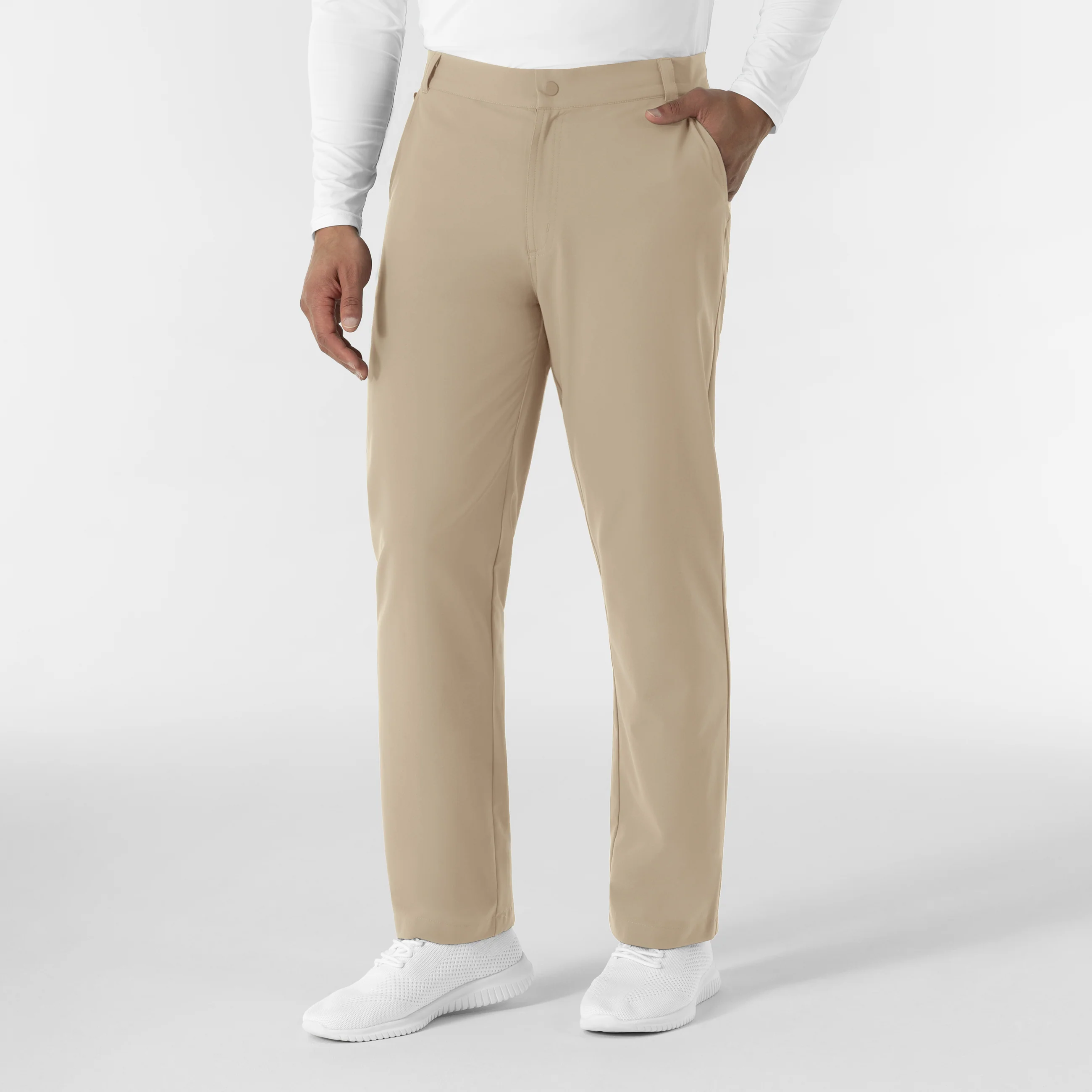 NURTUR Men’s Scrub Chino Pant - Stone - Image 4