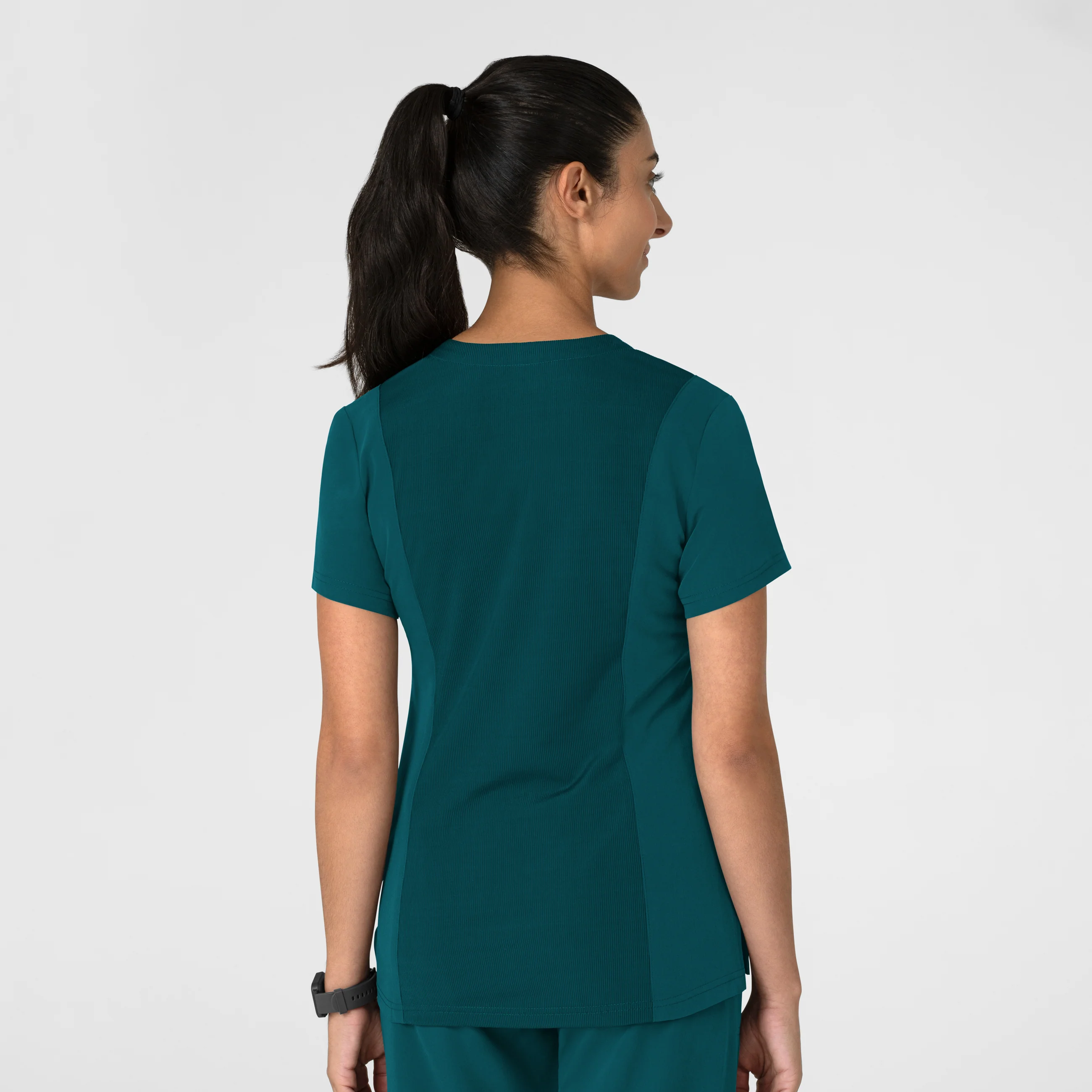 Nova Women's Flex-n-Reach V-Neck Scrub Top - Caribbean - Image 2
