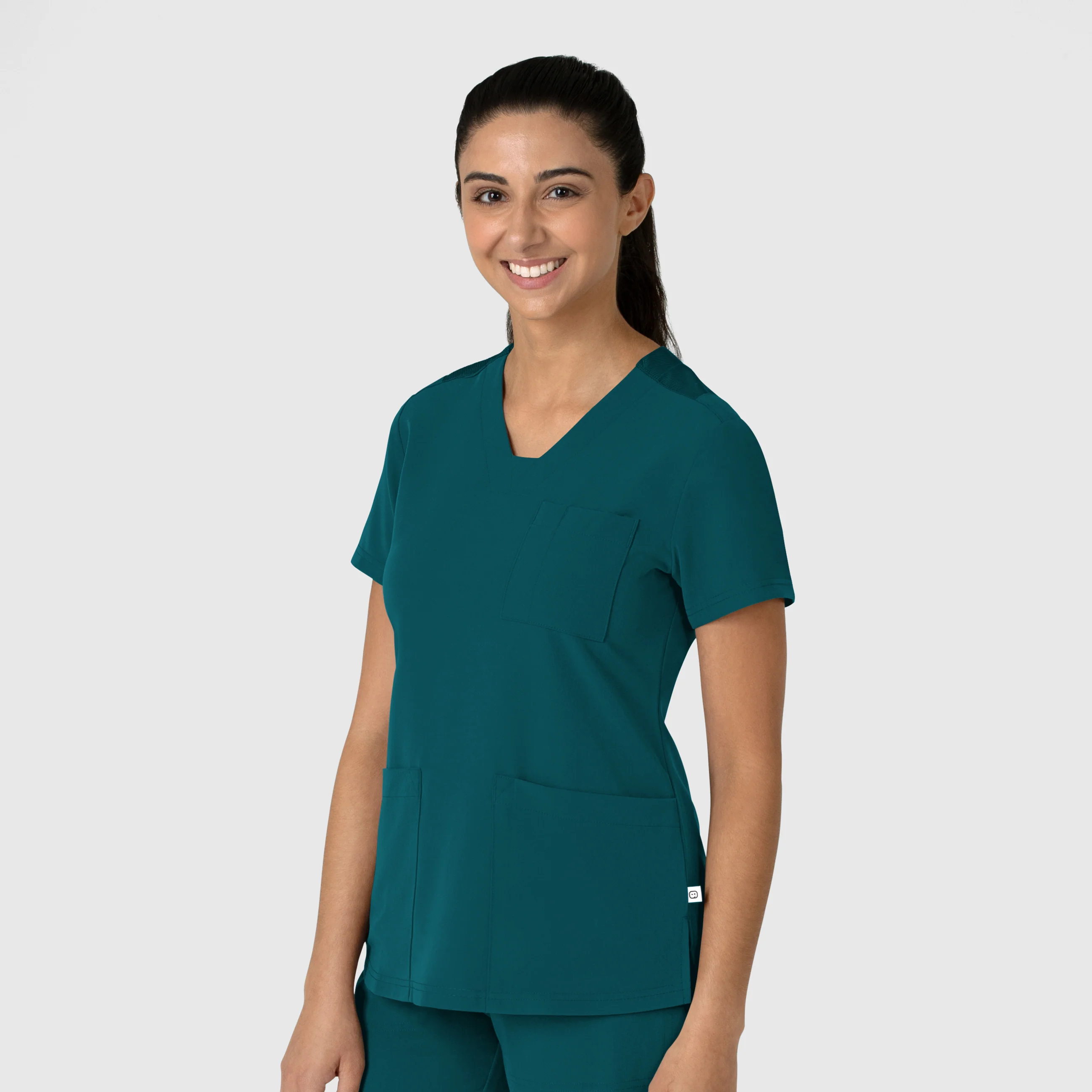 Nova Women's Flex-n-Reach V-Neck Scrub Top - Caribbean - Image 4