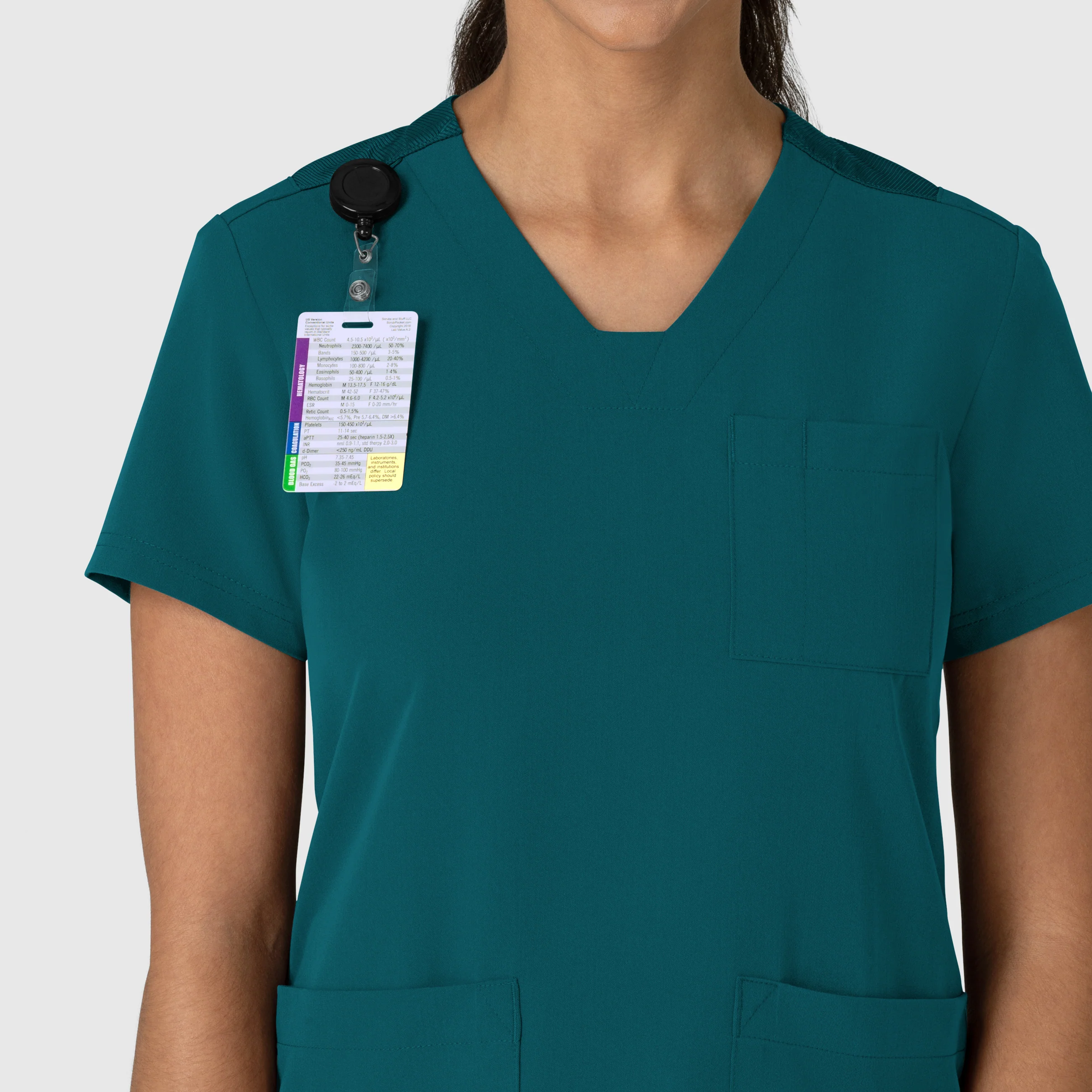 Nova Women's Flex-n-Reach V-Neck Scrub Top - Caribbean - Image 5