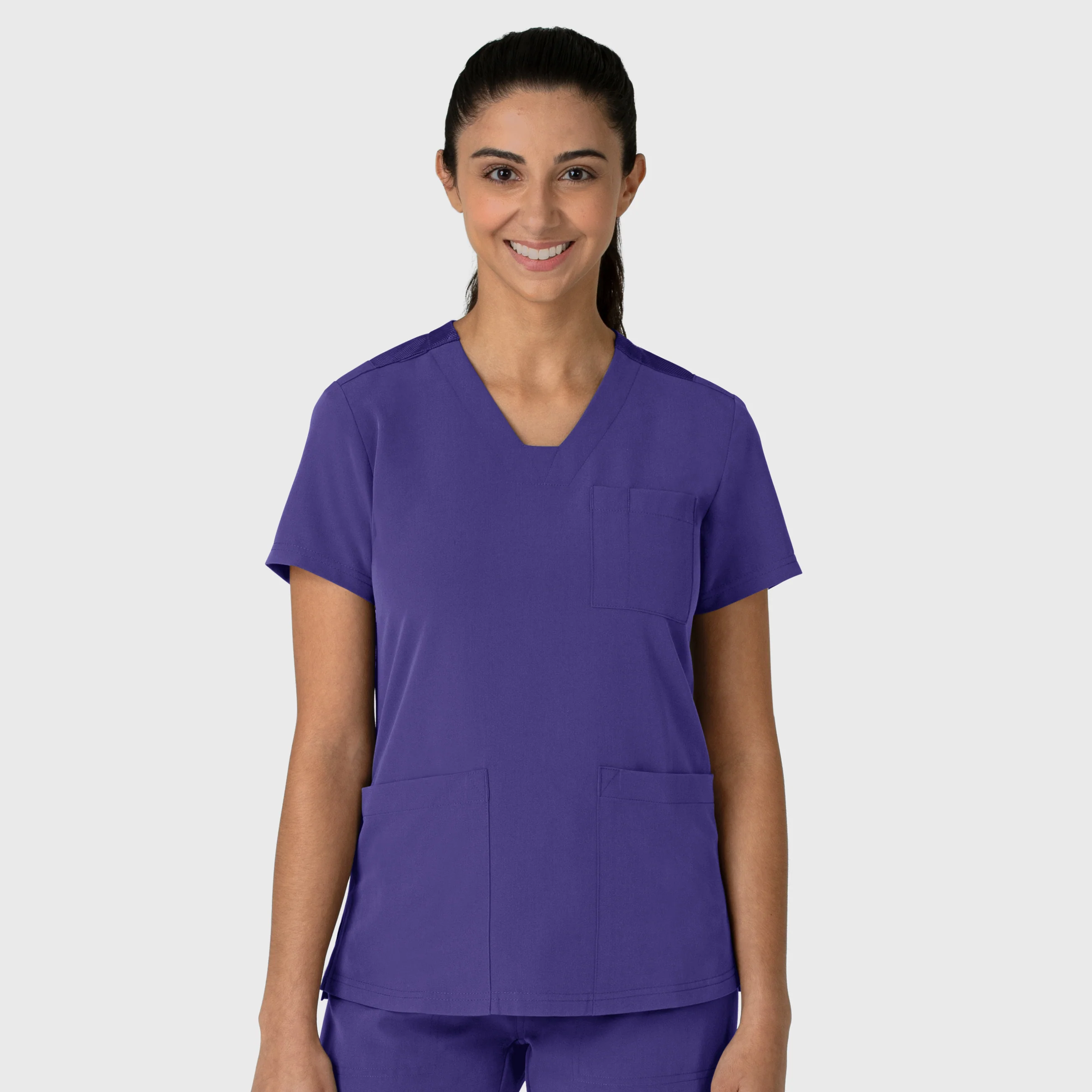 Nova Women's Flex-n-Reach V-Neck Scrub Top - Grape