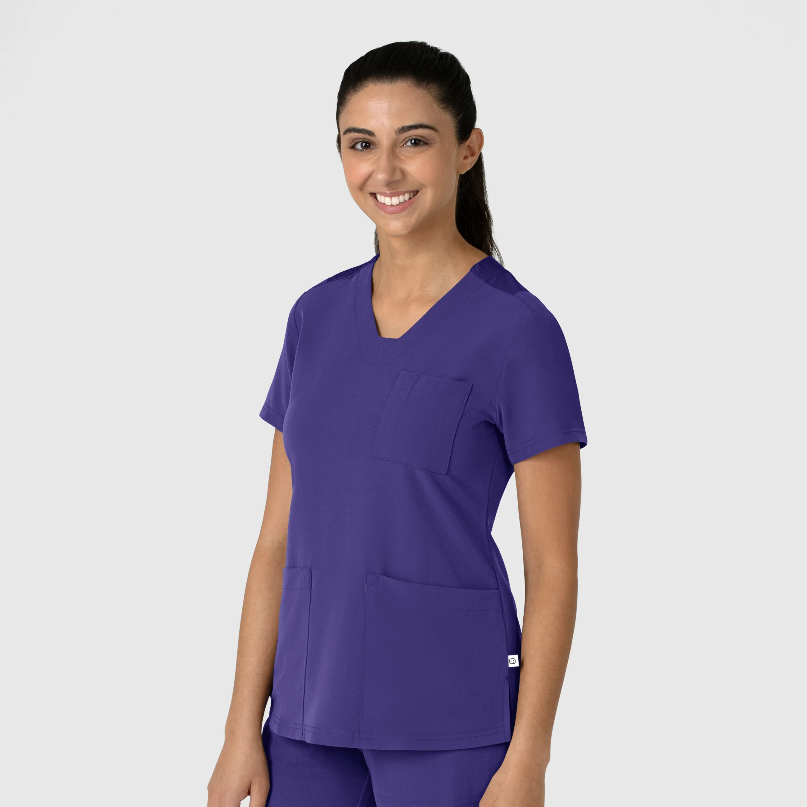 Nova Women's Flex-n-Reach V-Neck Scrub Top - Grape - Image 4