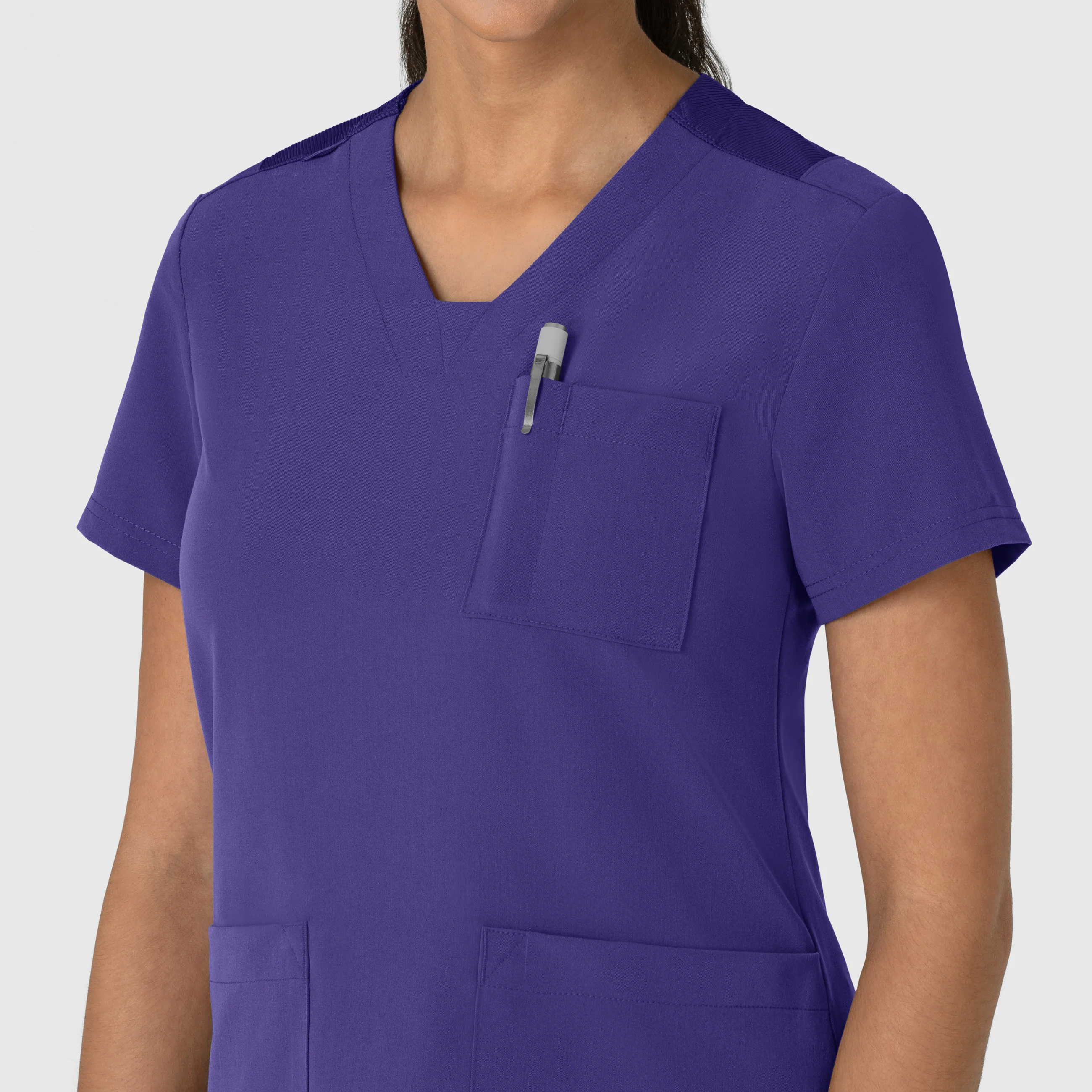 Nova Women's Flex-n-Reach V-Neck Scrub Top - Grape - Image 6